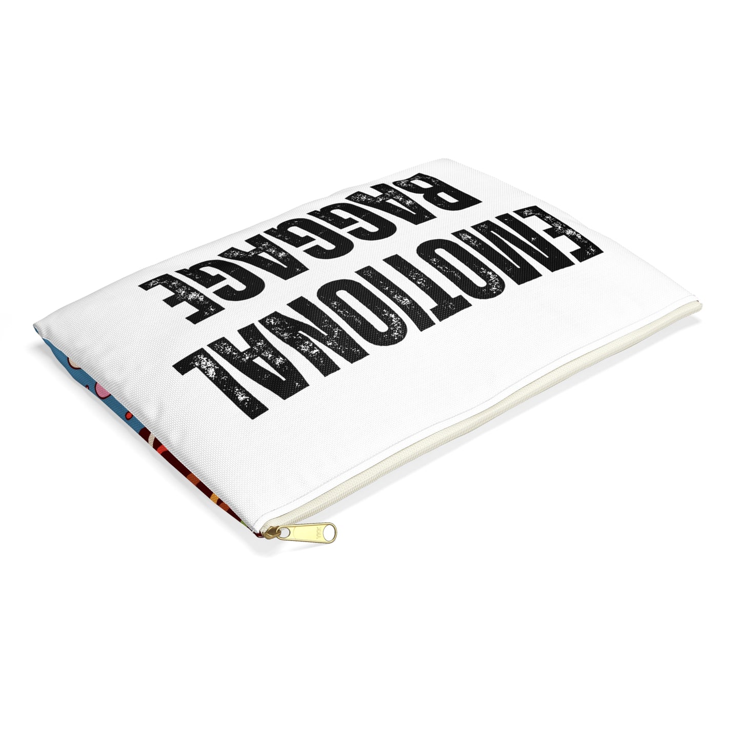 Zipper Pouch - 'Emotional Baggage' Trippy Checkerboard Eye Design