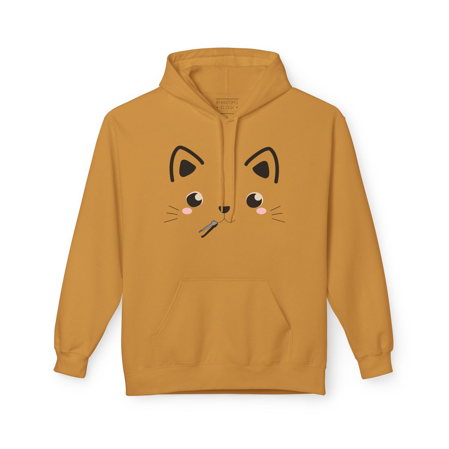 Kawaii Guilty Taco Cat - Front and Back Design Graphic Hoodie | Unisex Midweight Softstyle Fleece