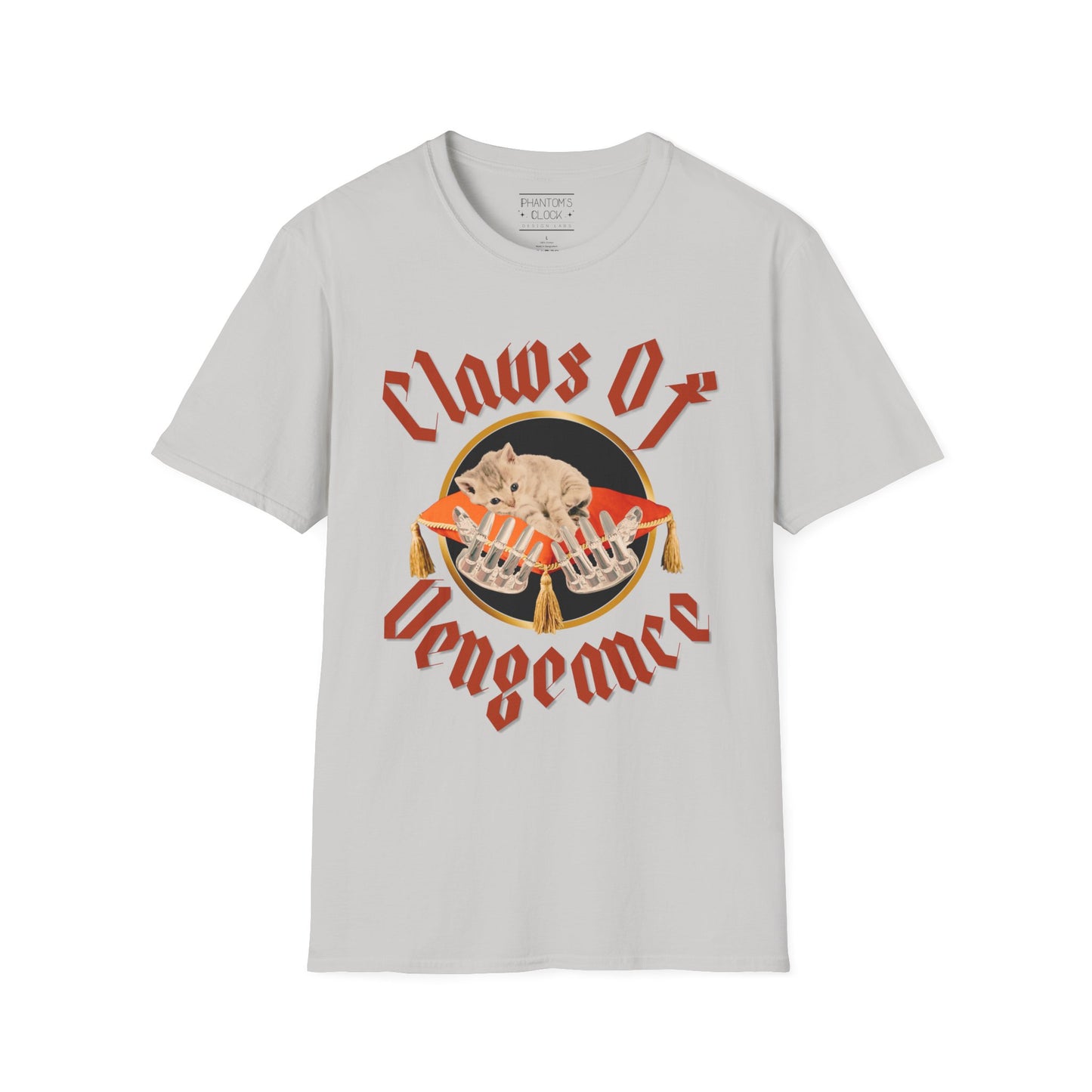 Heavy Metal Kitten Graphic Tee-Claws of Vengeance | Unisex Softstyle T-Shirt