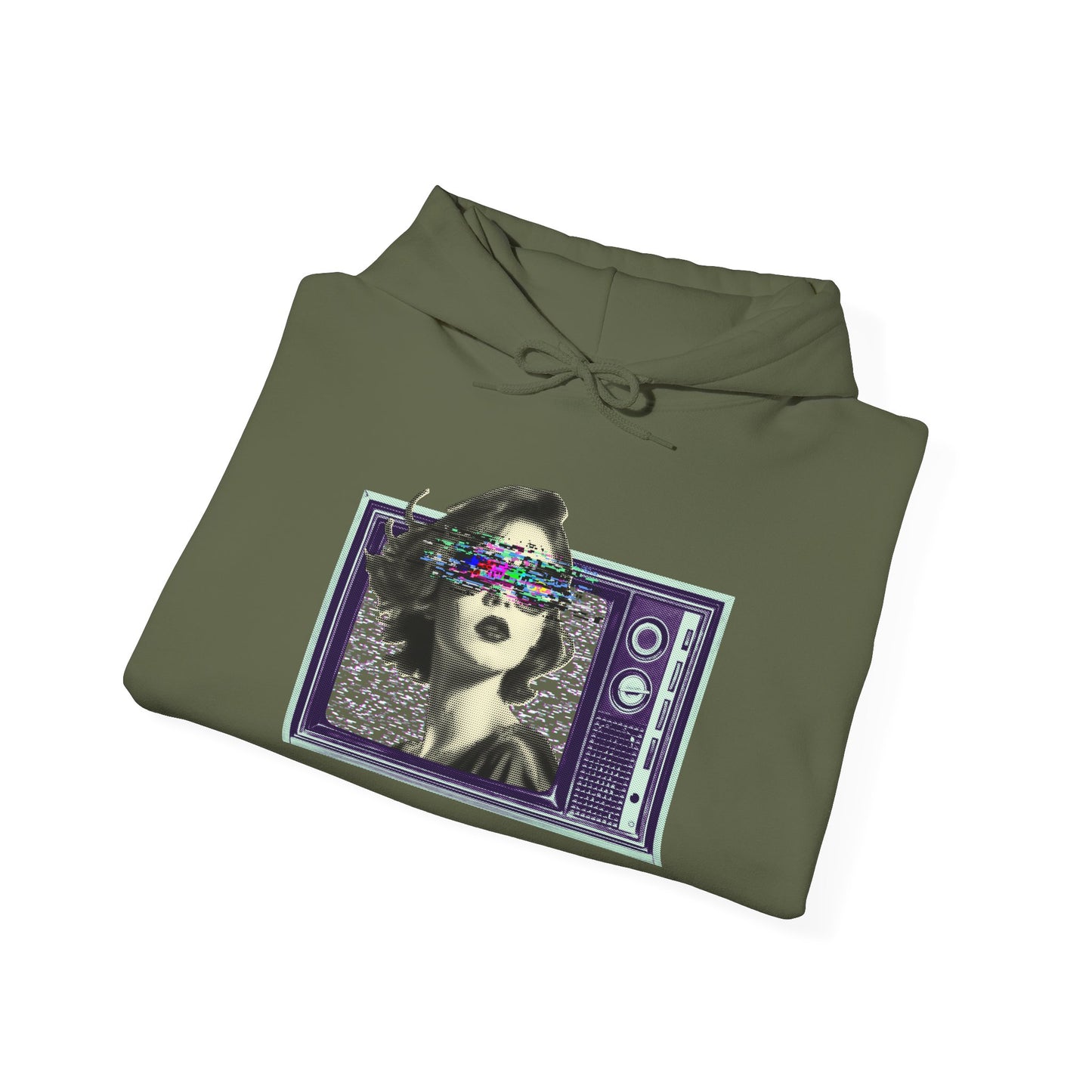 Retro TV Static Hoodie | Unisex Heavy Blend™ Hooded Sweatshirt