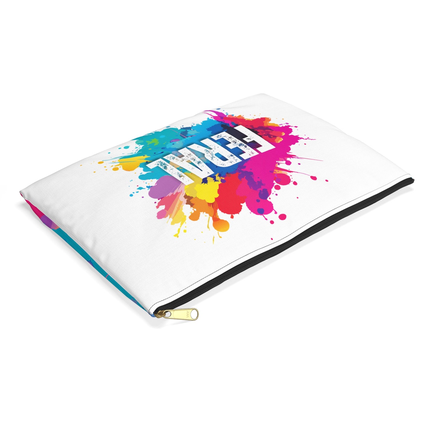 Zipper Pouch - 'Feral' Multicolor Paint Spatter Design