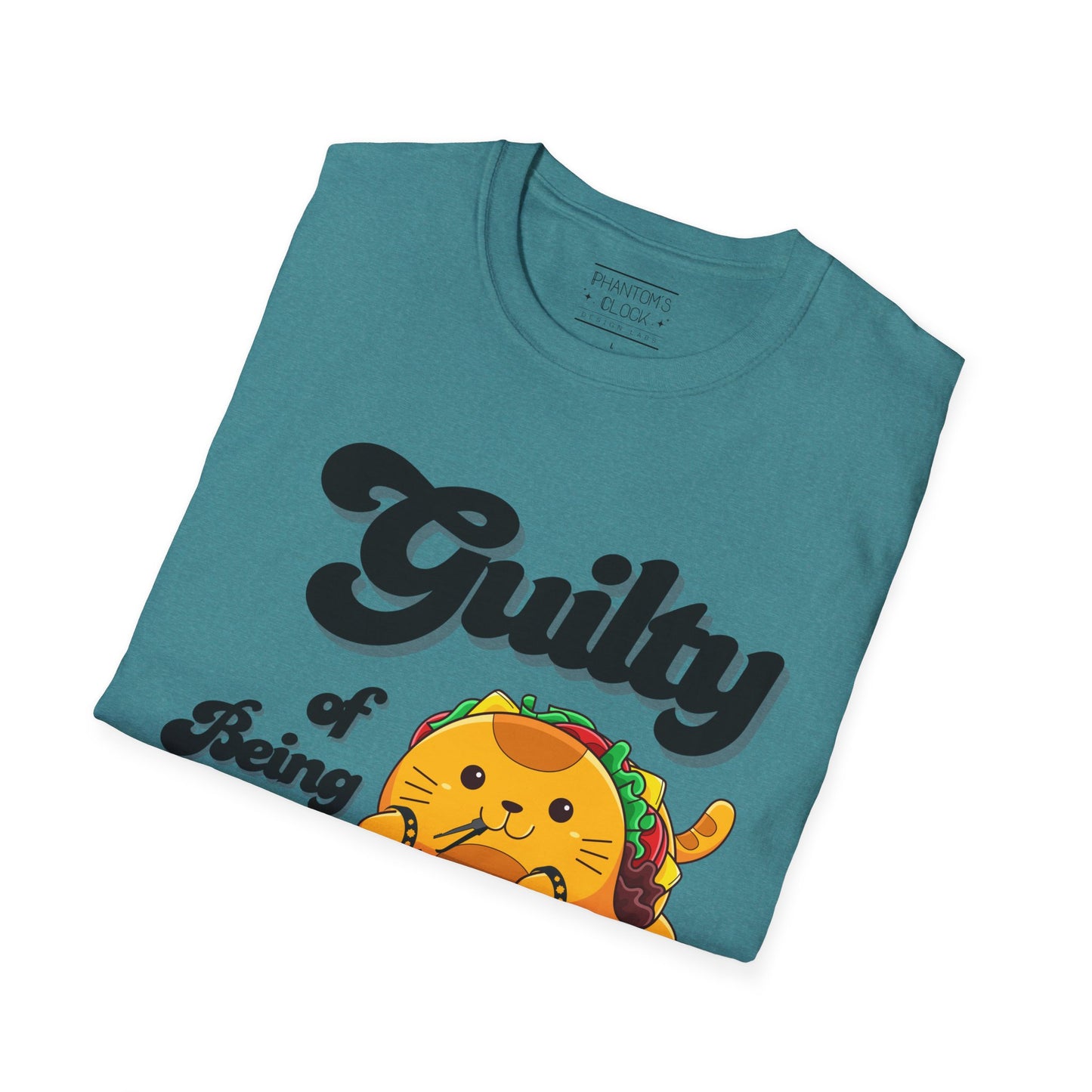 Kawaii Guilty Taco Cat Funny Graphic Tee | Unisex Softstyle T-Shirt