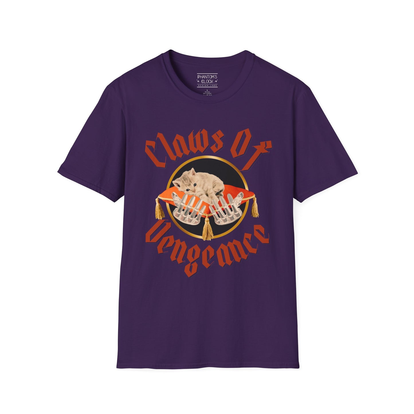 Heavy Metal Kitten Graphic Tee-Claws of Vengeance | Unisex Softstyle T-Shirt