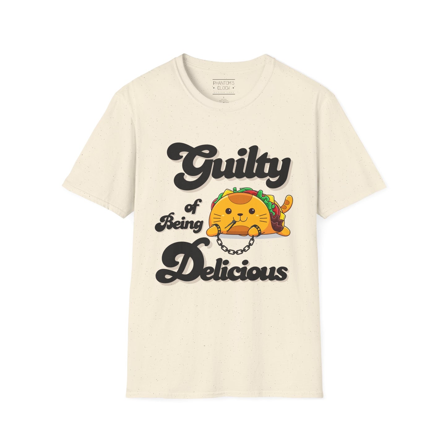 Kawaii Guilty Taco Cat Funny Graphic Tee | Unisex Softstyle T-Shirt