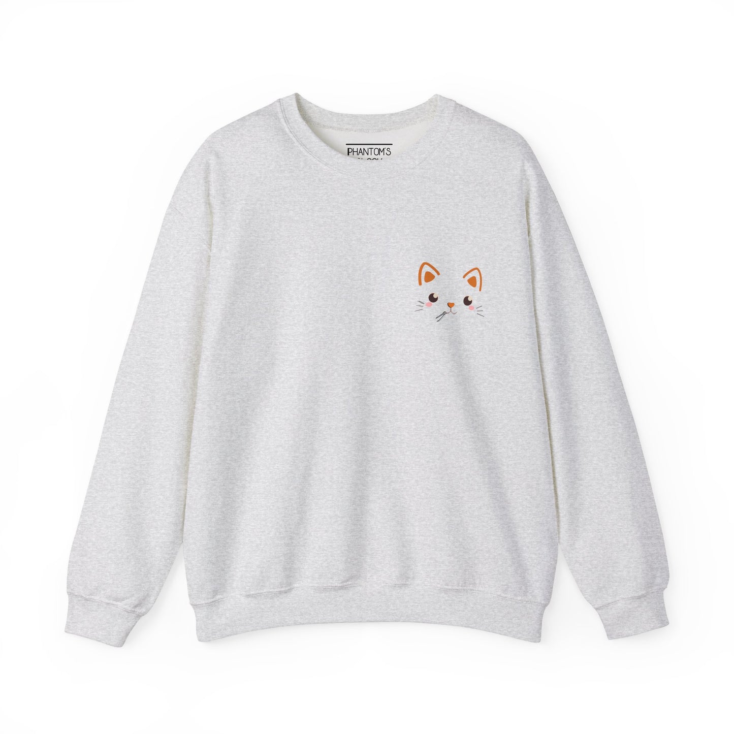 Kawaii Guilty Taco Cat - Front and Back Design Graphic Pullover | Unisex Heavy Blend™ Crewneck Sweatshirt