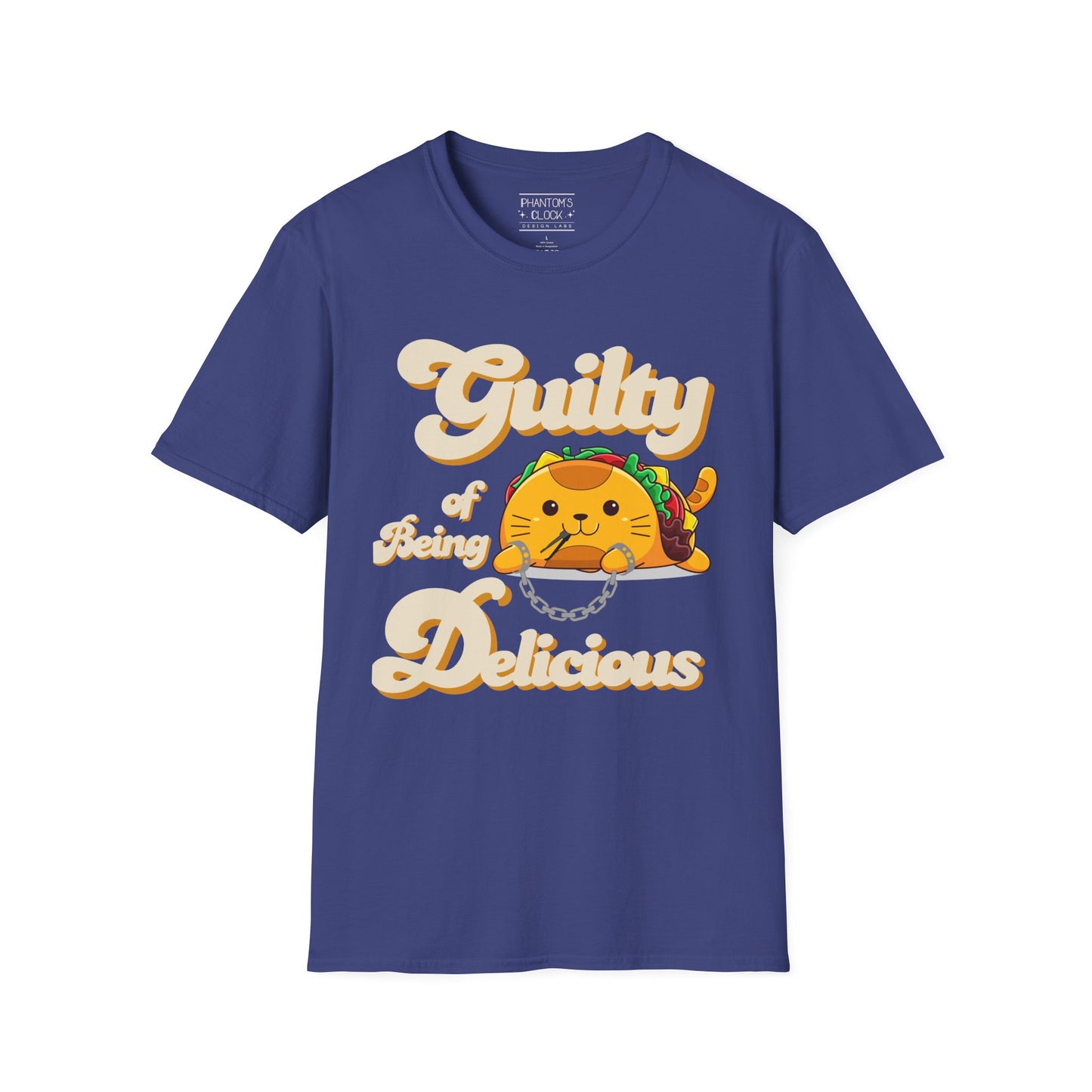 Kawaii Guilty Taco Cat Funny Graphic Tee | Unisex Softstyle T-Shirt