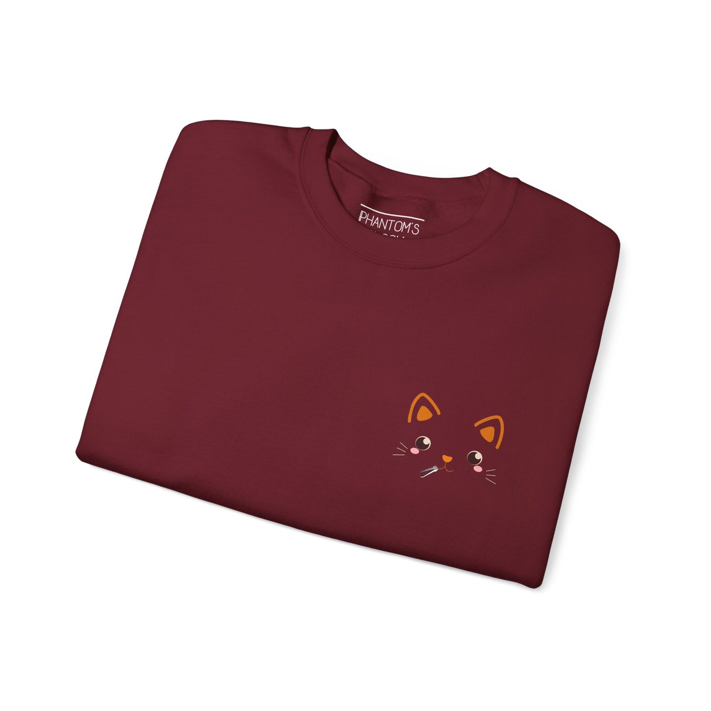 Kawaii Guilty Taco Cat - Front and Back Design Graphic Pullover | Unisex Heavy Blend™ Crewneck Sweatshirt