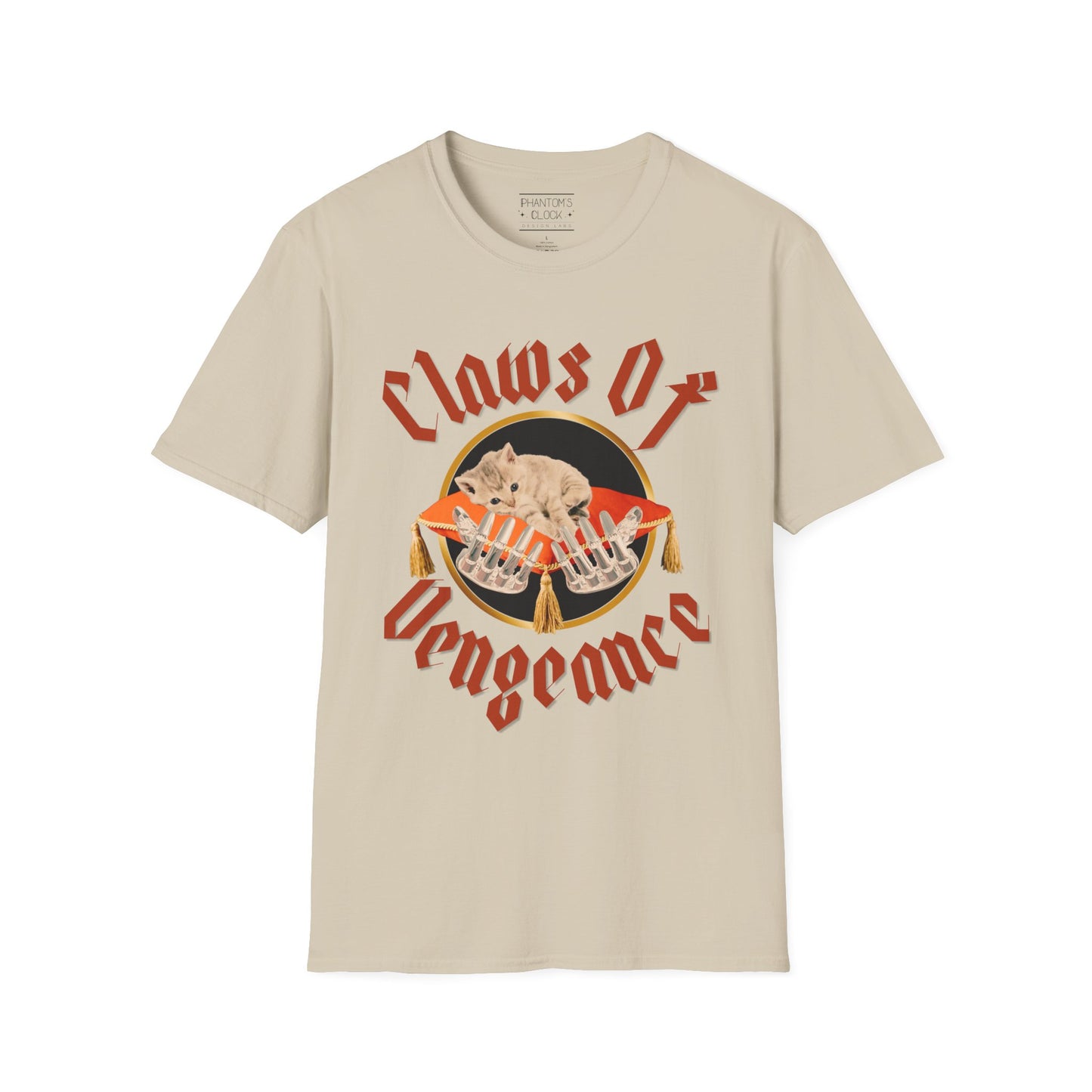 Heavy Metal Kitten Graphic Tee-Claws of Vengeance | Unisex Softstyle T-Shirt