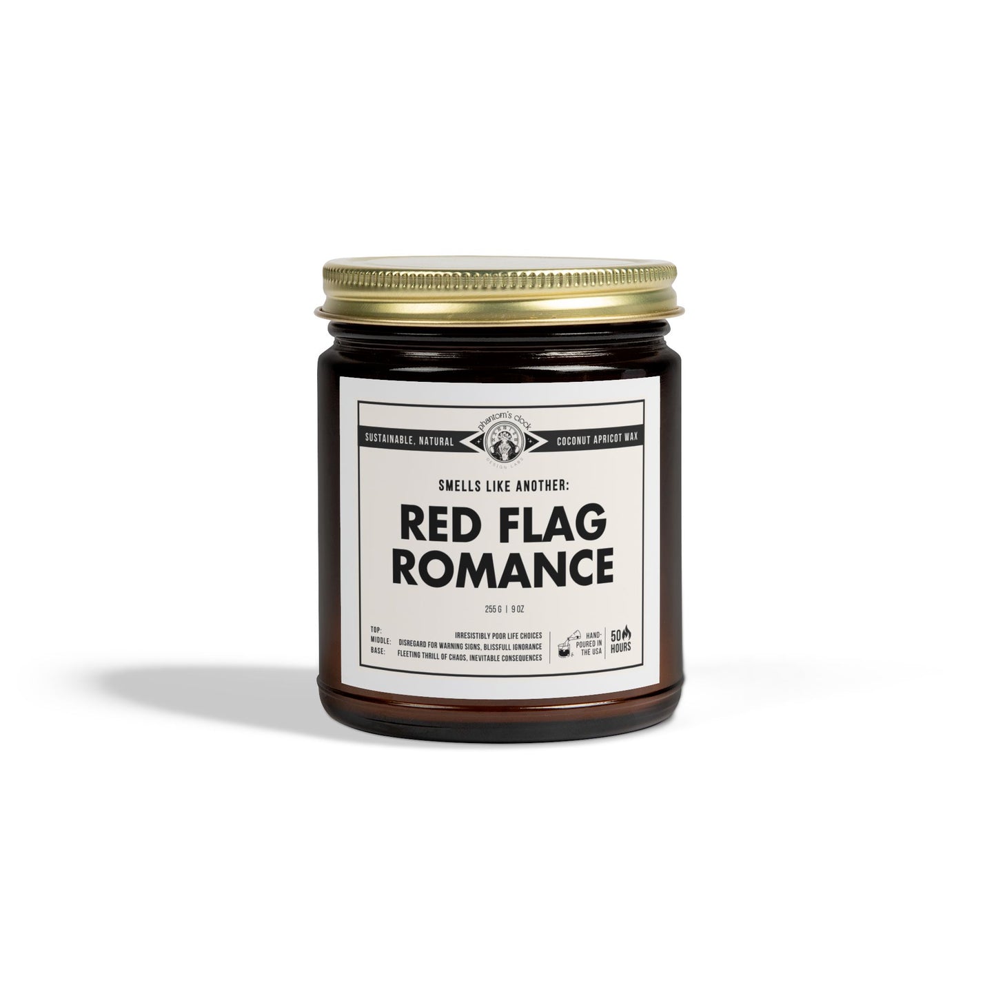 Red Flag Romance | Scented Coconut Apricot Wax Candle 9oz