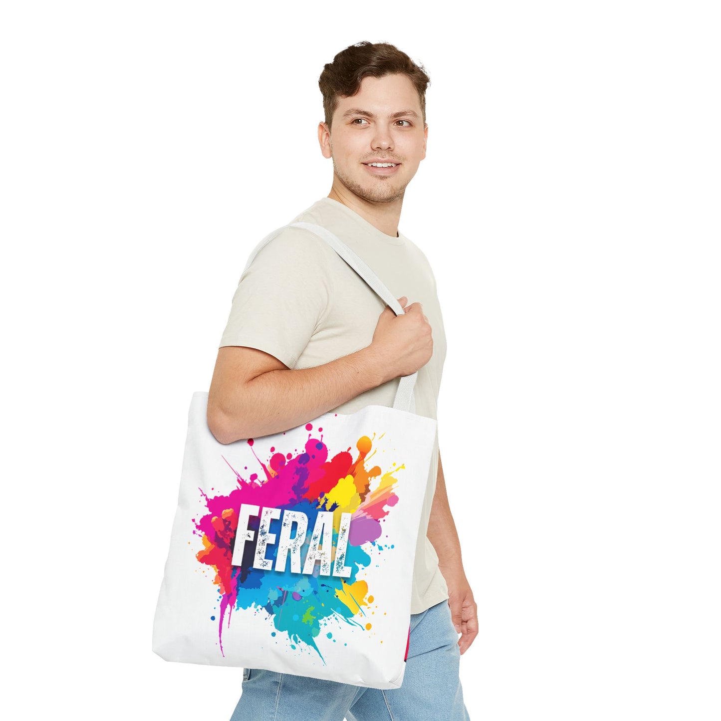 Canvas Tote - "Feral" Paint Splatter Design