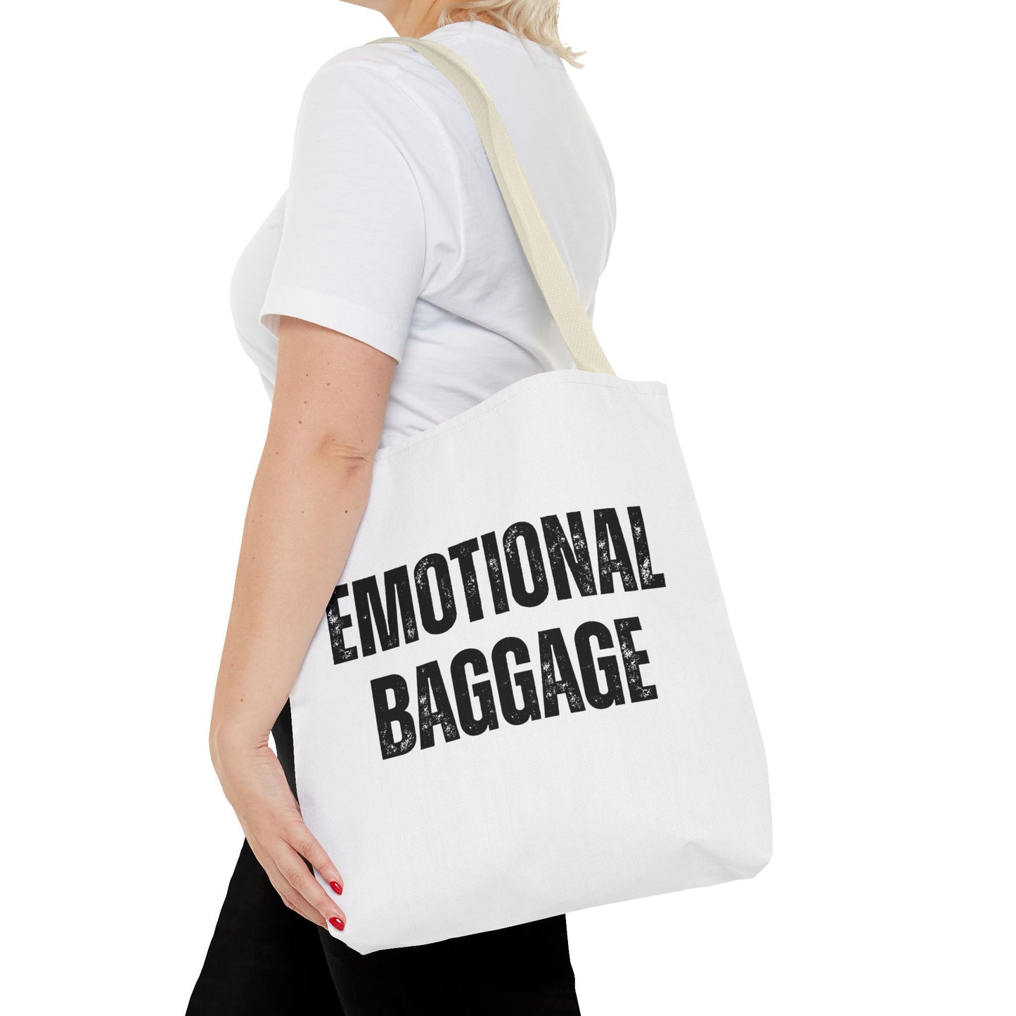 Canvas Tote - Emotional Baggage Trippy Checkerboard Design