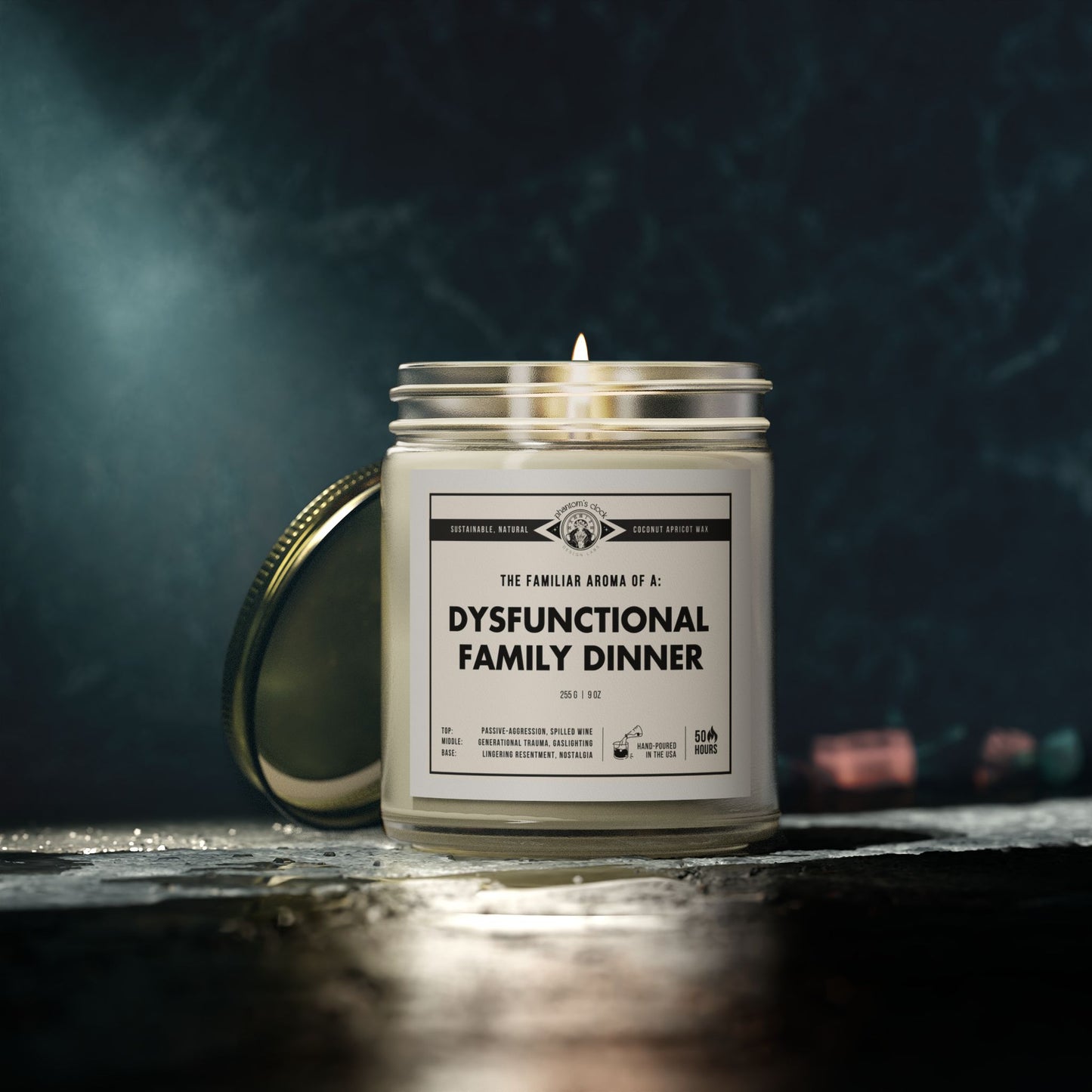 Dysfunctional Family Dinner | Scented Coconut Apricot Wax Candle 9oz