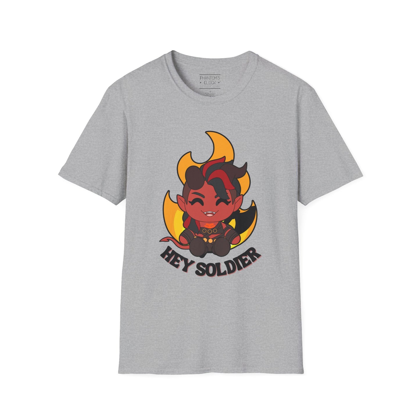 Hey Soldier Unisex Softstyle T-Shirt, Cute Graphic Tee, Casual Wear, Gamer Apparel, Gift for Him/Her, Fantasy T-Shirt