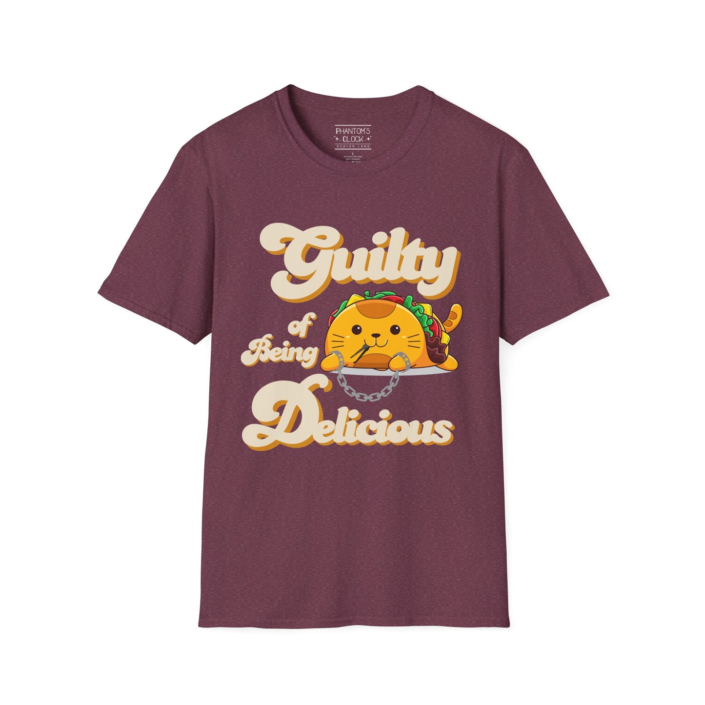 Kawaii Guilty Taco Cat Funny Graphic Tee | Unisex Softstyle T-Shirt