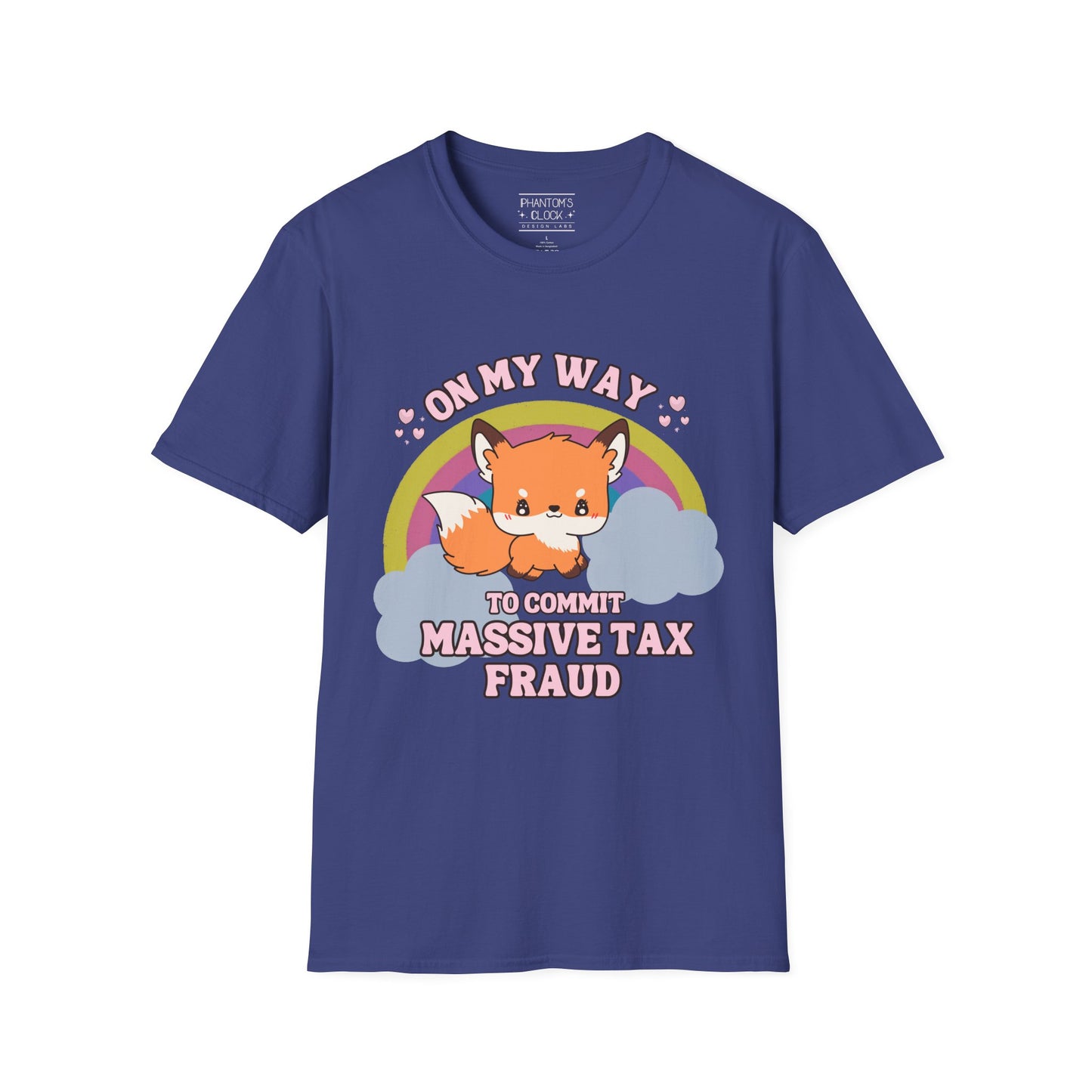 Kawaii Sly Fox Funny Graphic Tee | Unisex Softstyle T-Shirt