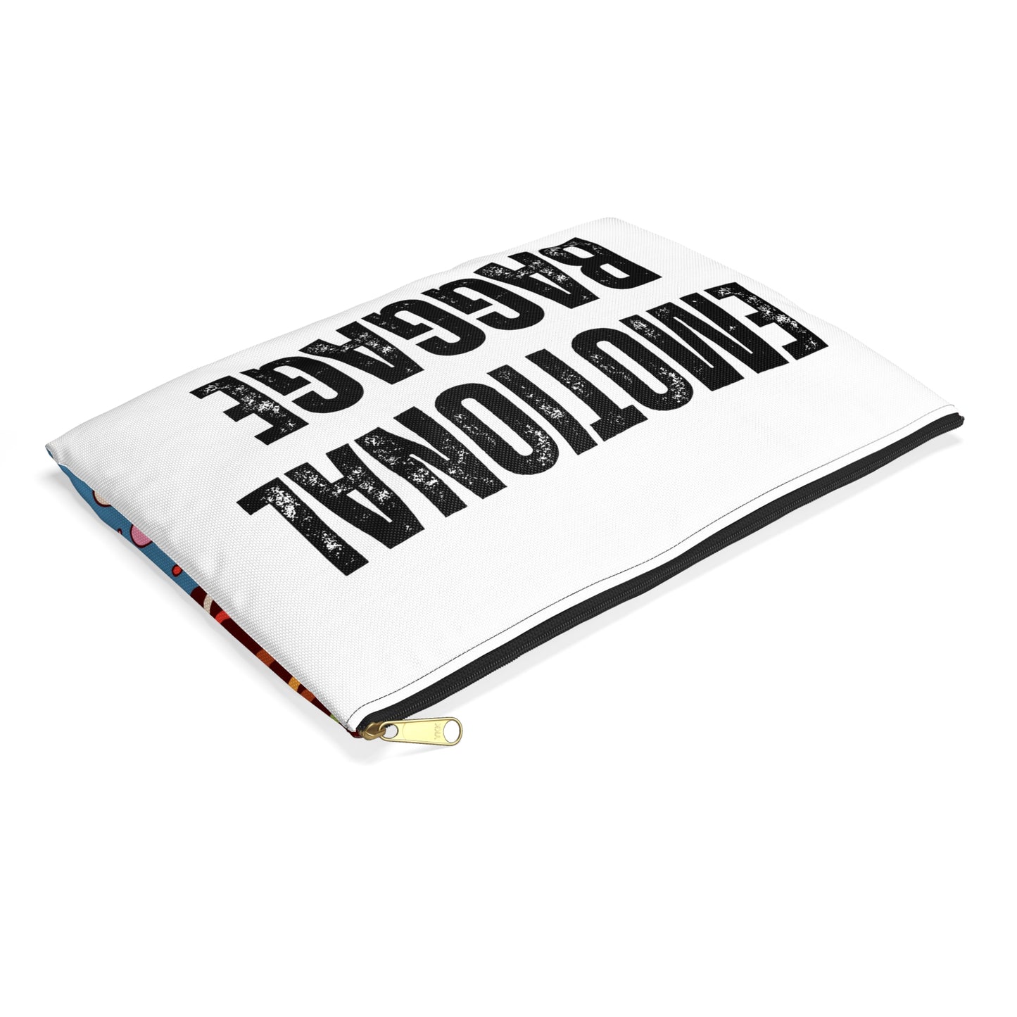 Zipper Pouch - 'Emotional Baggage' Trippy Checkerboard Eye Design