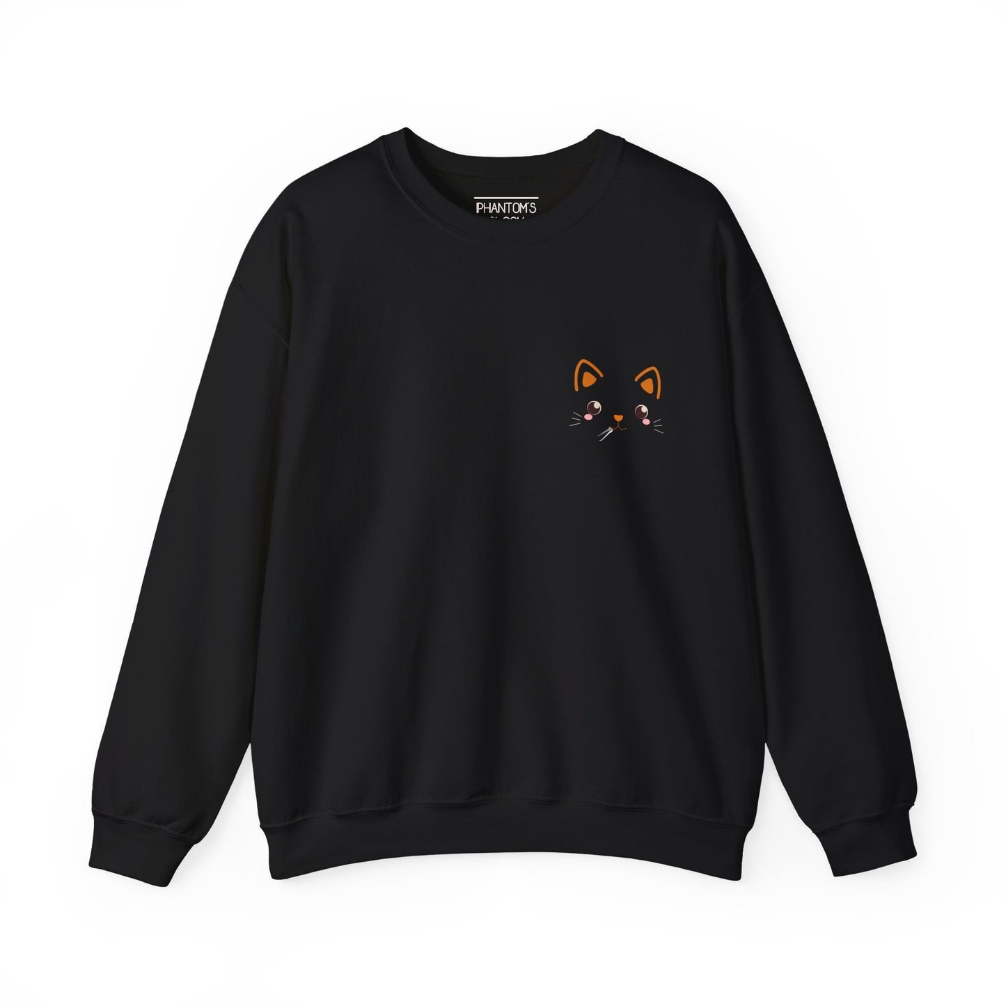 Kawaii Guilty Taco Cat - Front and Back Design Graphic Pullover | Unisex Heavy Blend™ Crewneck Sweatshirt