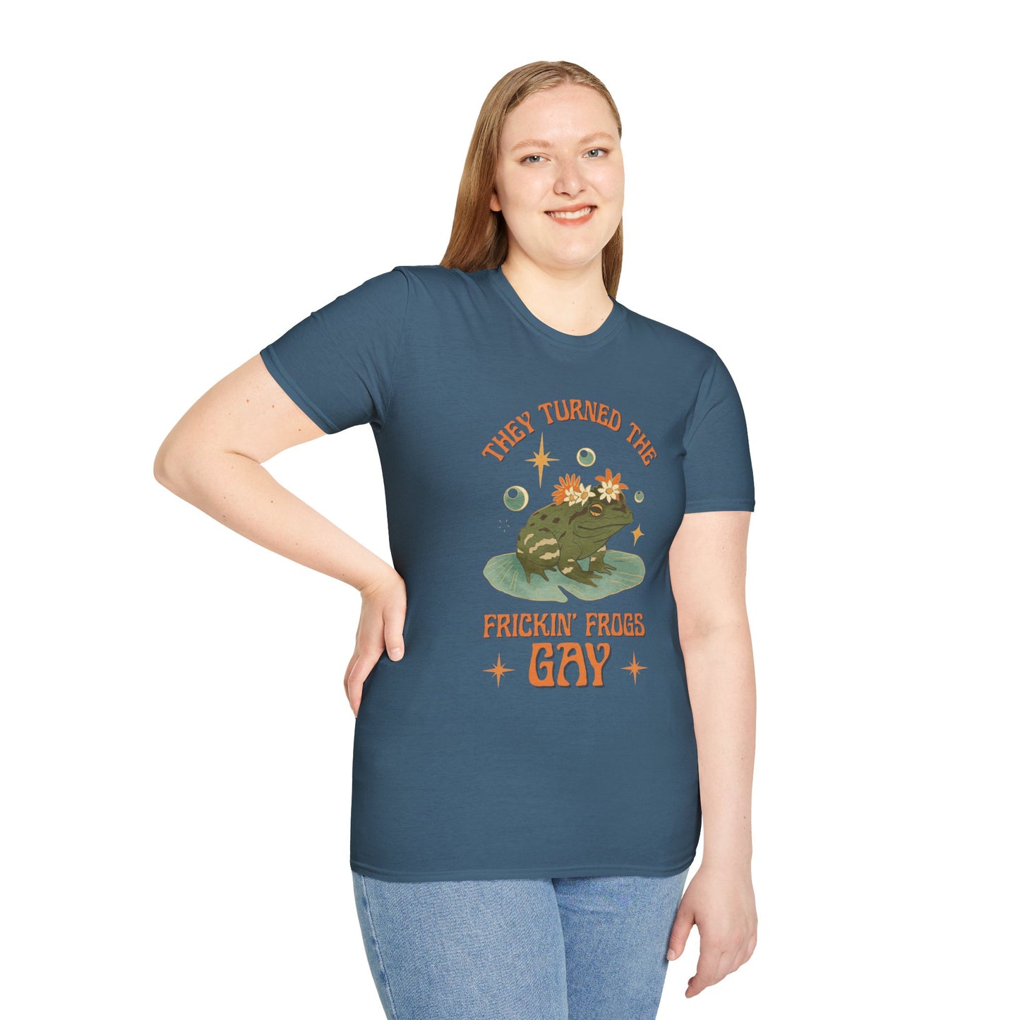 They Turned The Frickin' Frogs Gay | Unisex Softstyle Tee