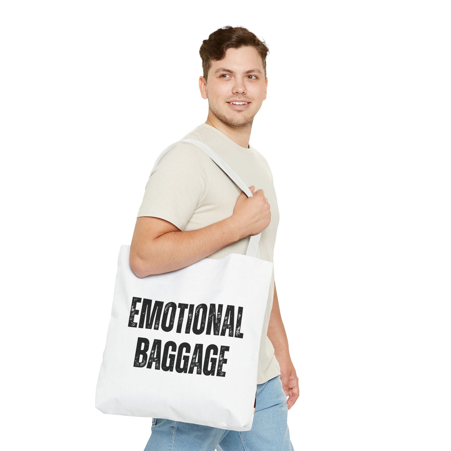 Canvas Tote - Emotional Baggage Trippy Checkerboard Design