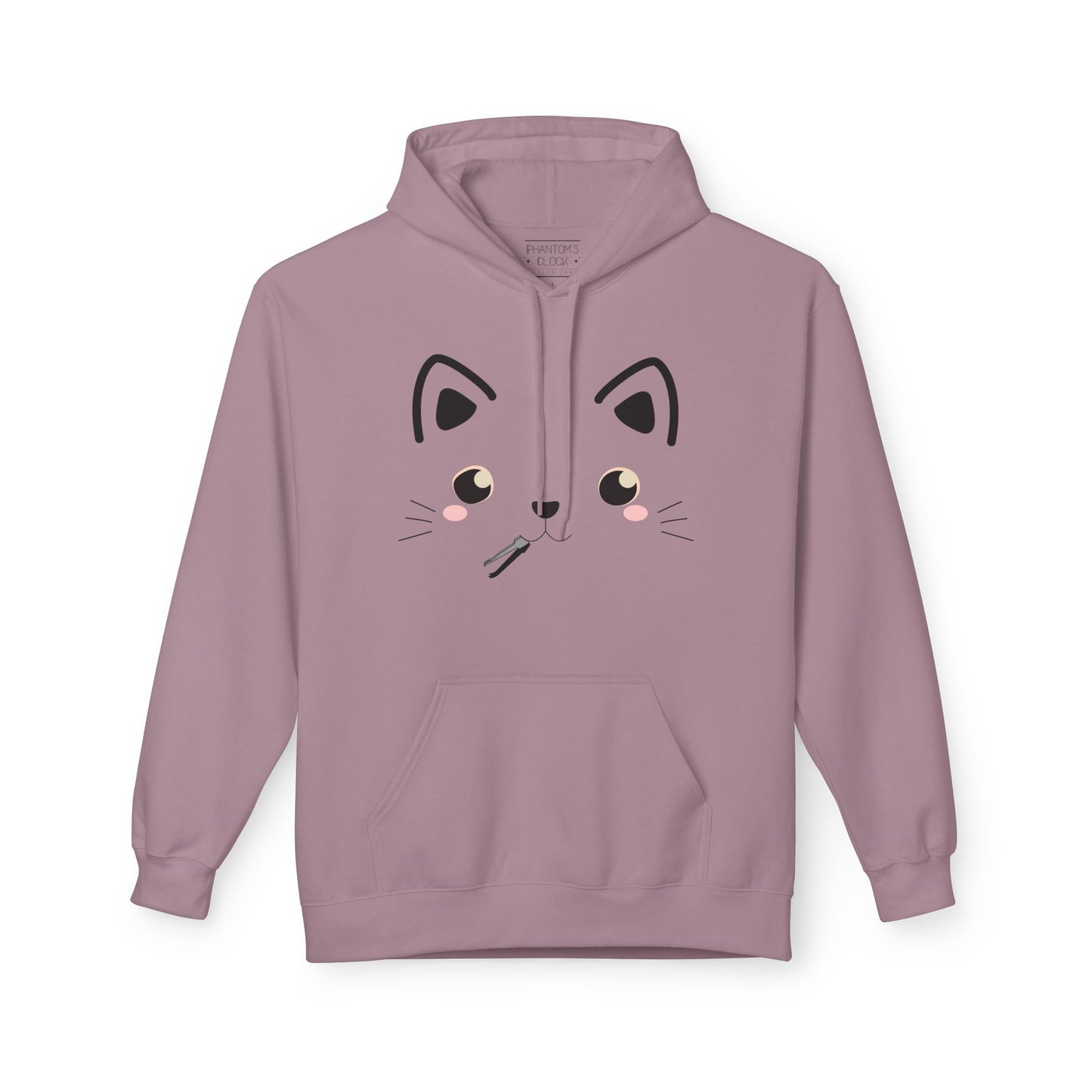 Kawaii Cat Lockpick Graphic Hoodie | Unisex Midweight Softstyle Fleece