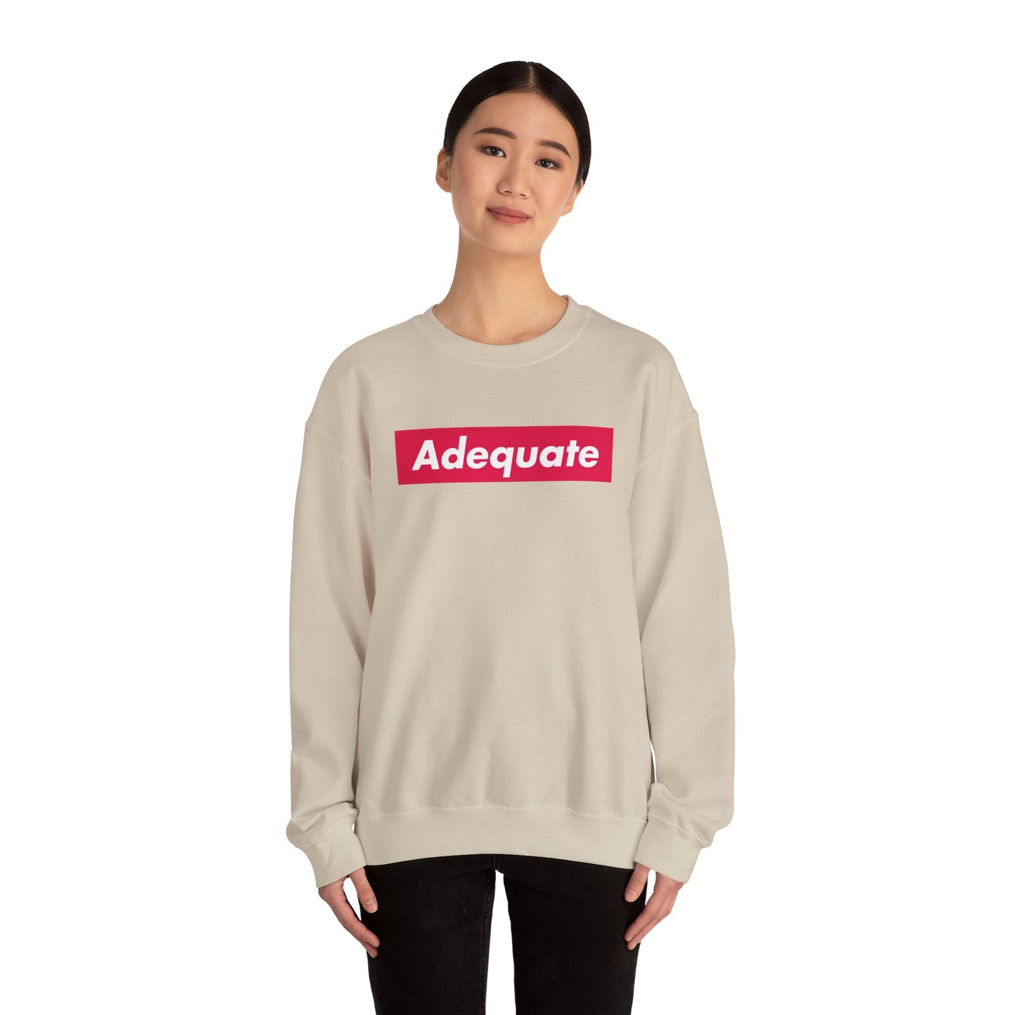 Adequate Parody Checkerboard Front and Back Graphic Pullover | Unisex Heavy Blend™ Crewneck Sweatshirt