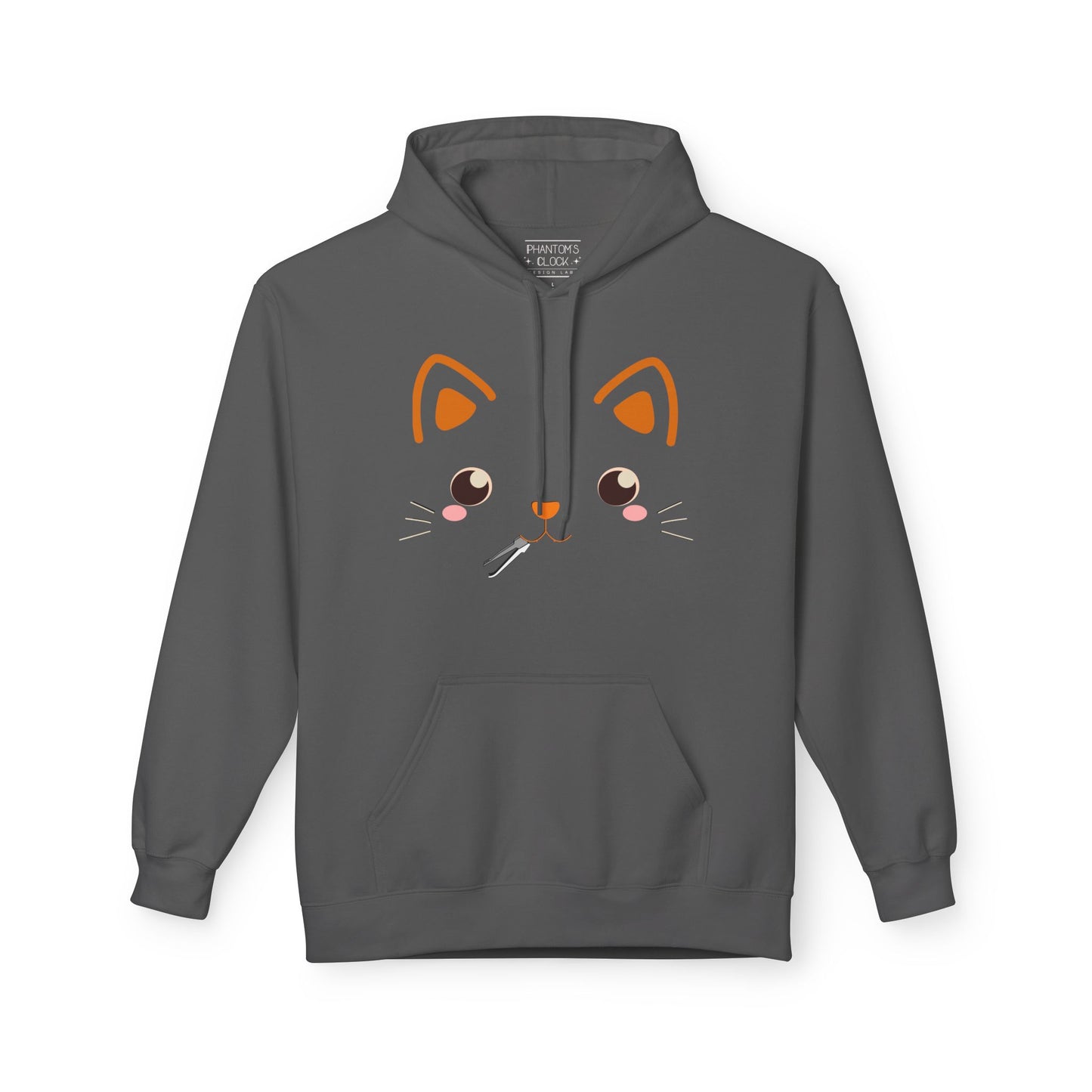 Kawaii Guilty Taco Cat - Front and Back Design Graphic Hoodie | Unisex Midweight Softstyle Fleece
