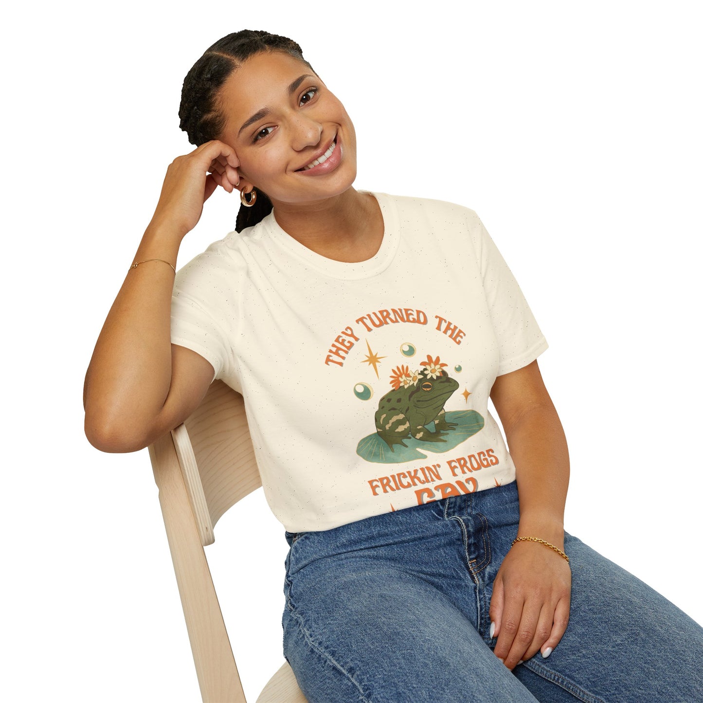 They Turned The Frickin' Frogs Gay | Unisex Softstyle Tee