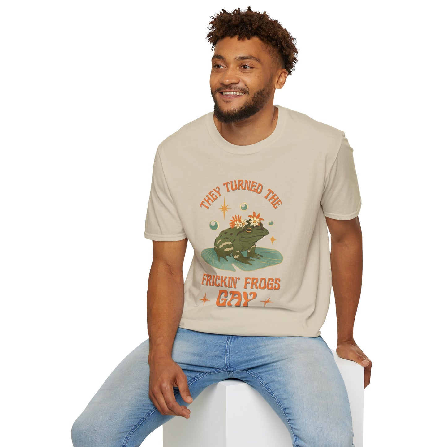 They Turned The Frickin' Frogs Gay | Unisex Softstyle Tee