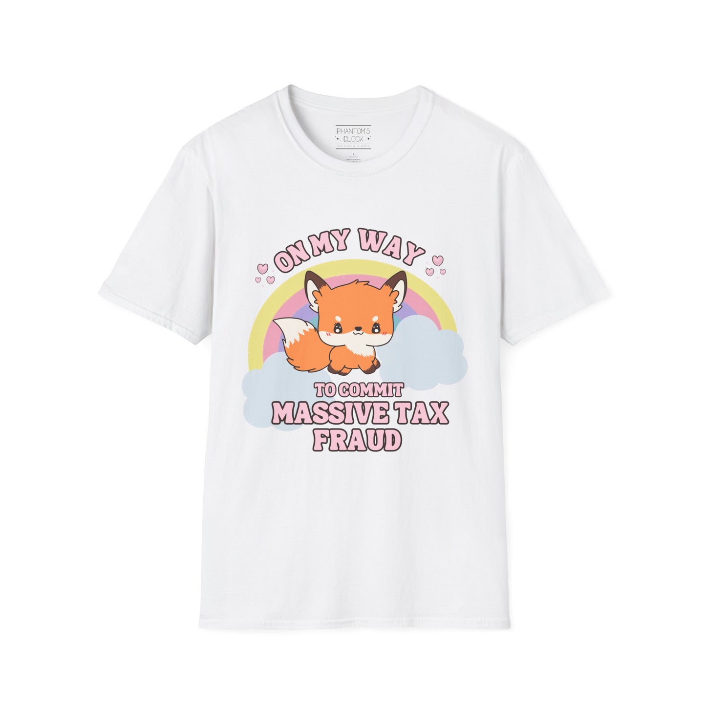Kawaii Sly Fox Funny Graphic Tee | Unisex Softstyle T-Shirt
