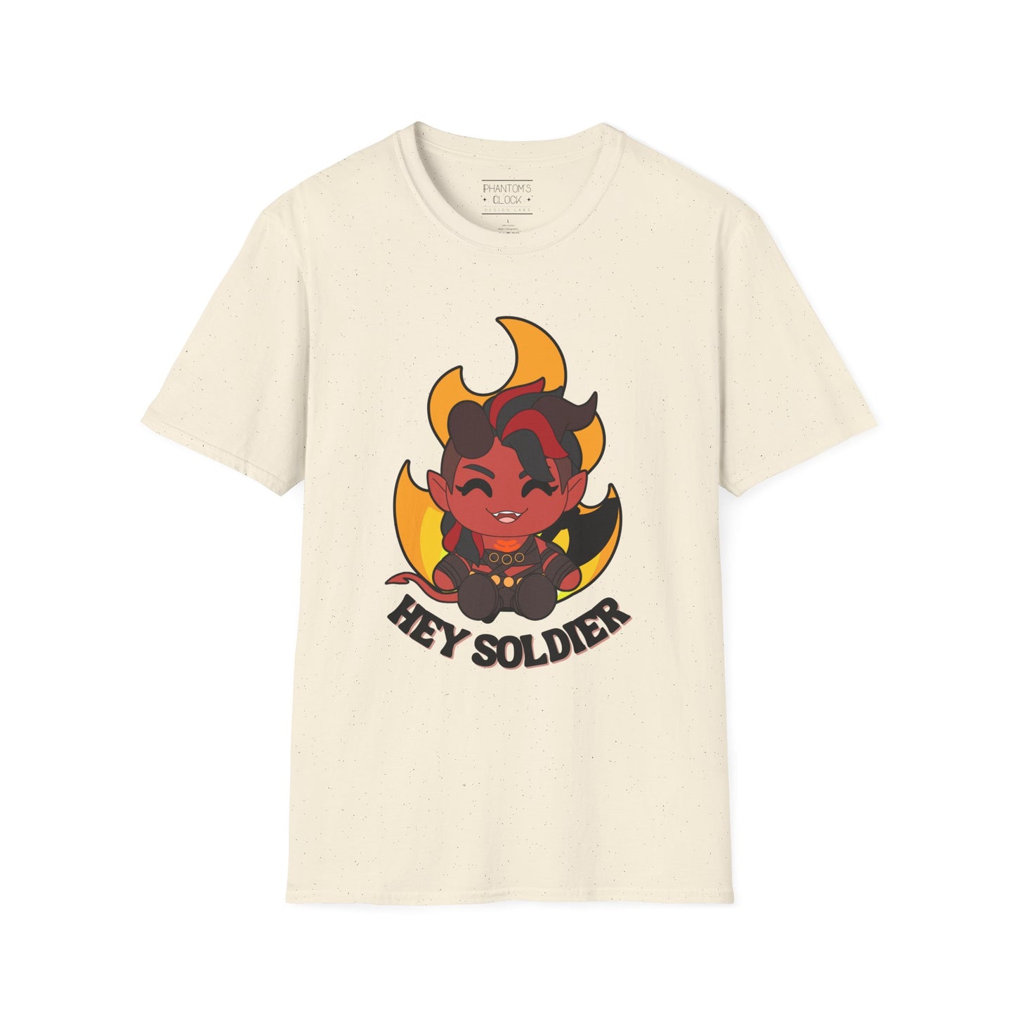Hey Soldier Unisex Softstyle T-Shirt, Cute Graphic Tee, Casual Wear, Gamer Apparel, Gift for Him/Her, Fantasy T-Shirt