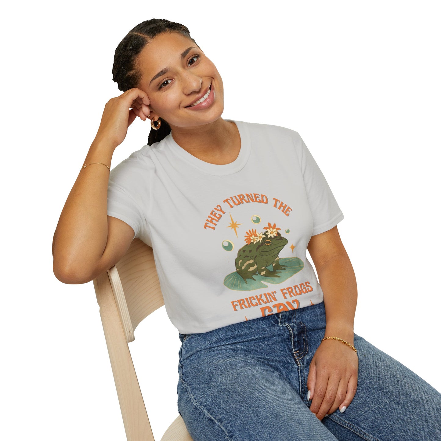 They Turned The Frickin' Frogs Gay | Unisex Softstyle Tee