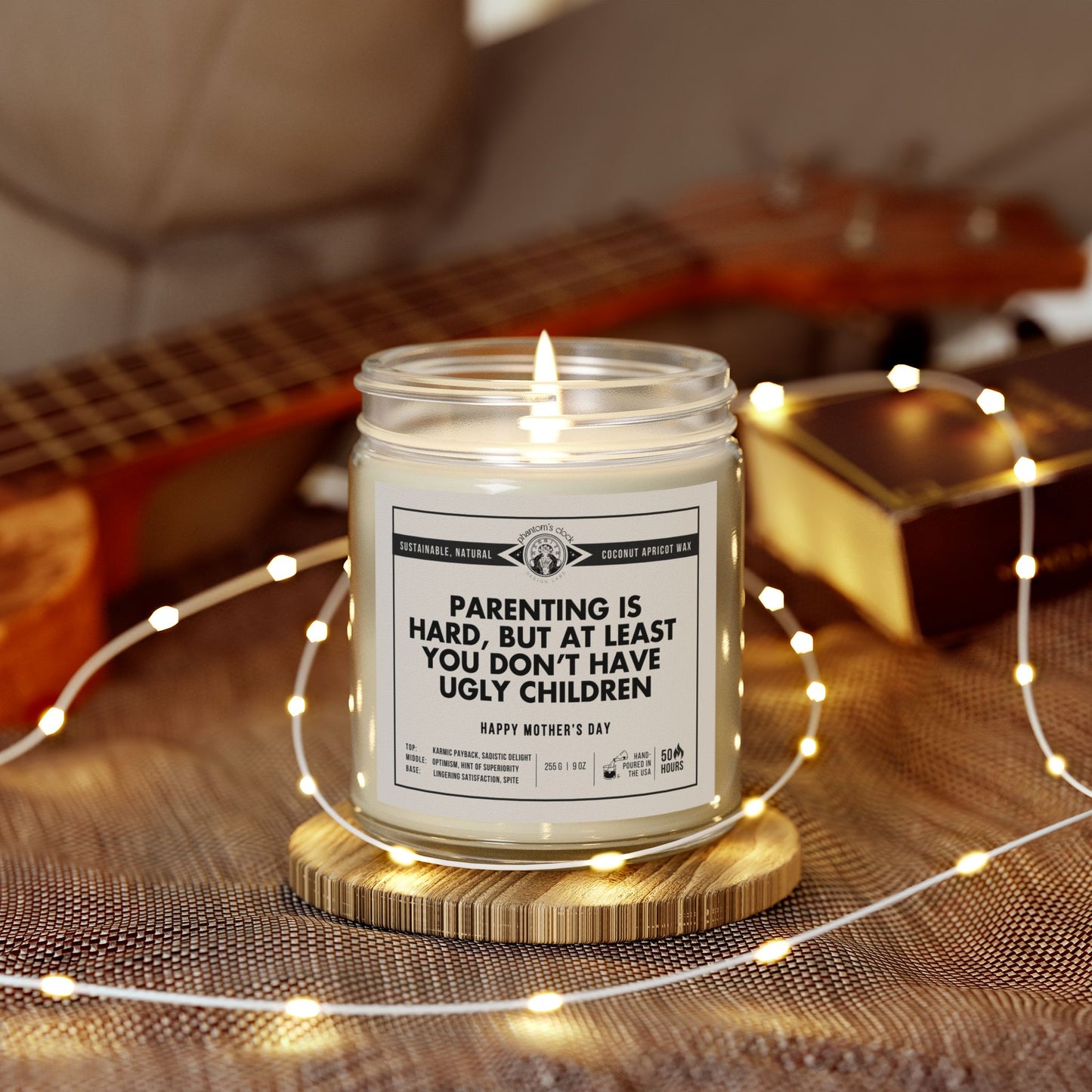 Funny Candle for Mother's Day - Parenting is Hard... | Scented Coconut Apricot Wax Candle 9oz