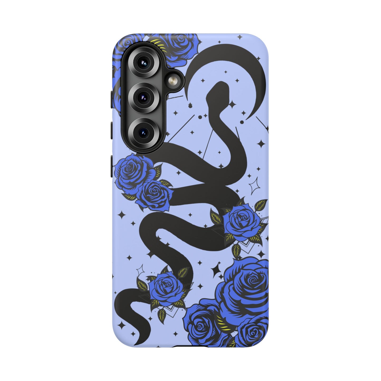 Blue Rose Crescent Moon Snake Samsung Galaxy Case for Android Devices
