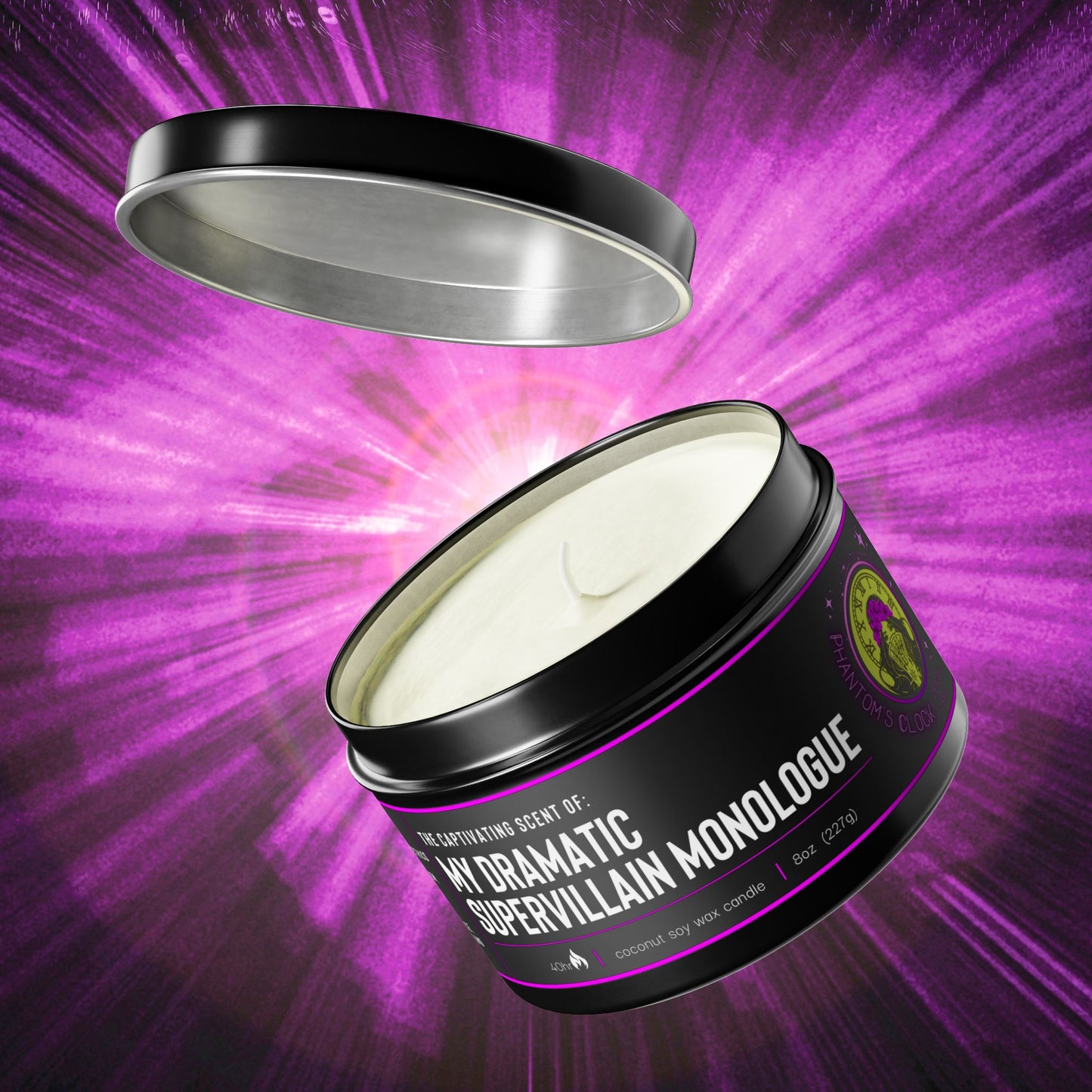 My Dramatic Supervillain Monologue | Aromatherapy Tin Candles 8oz