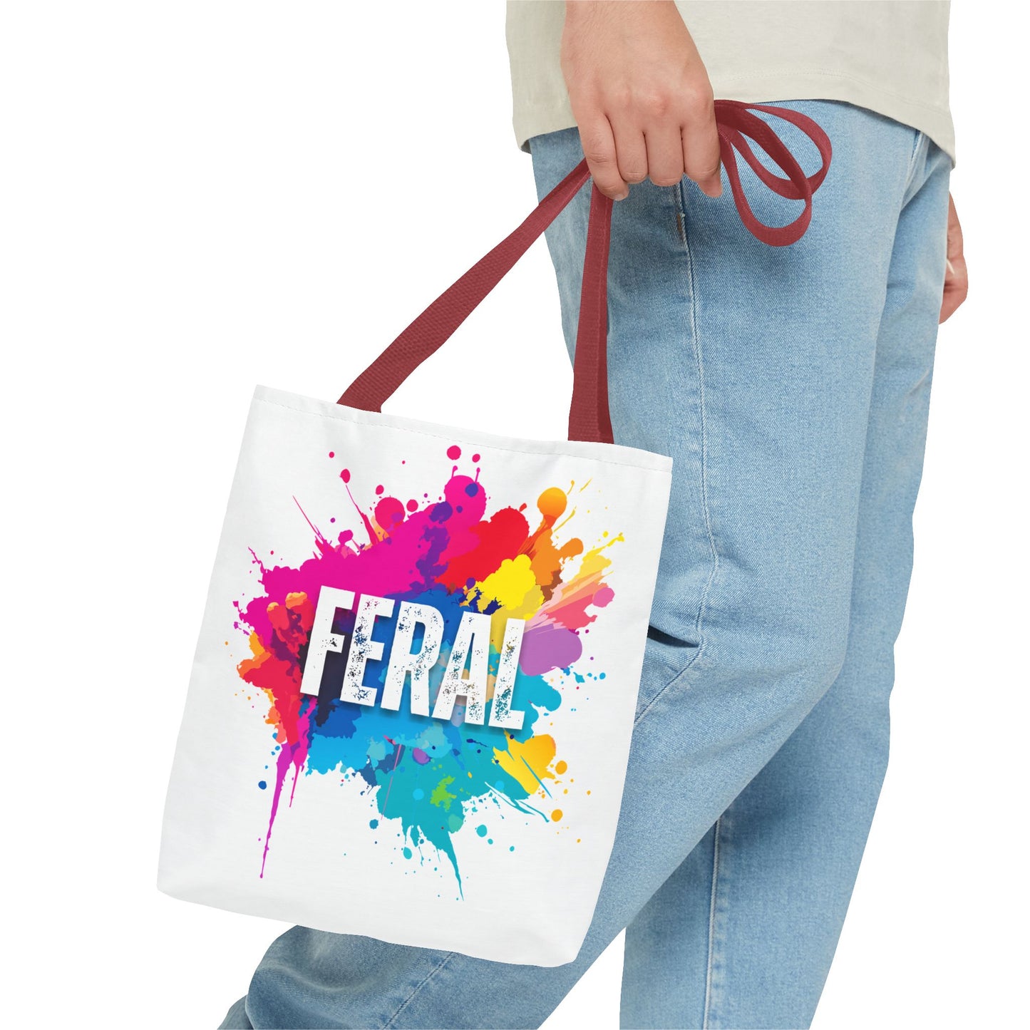 Canvas Tote - "Feral" Paint Splatter Design