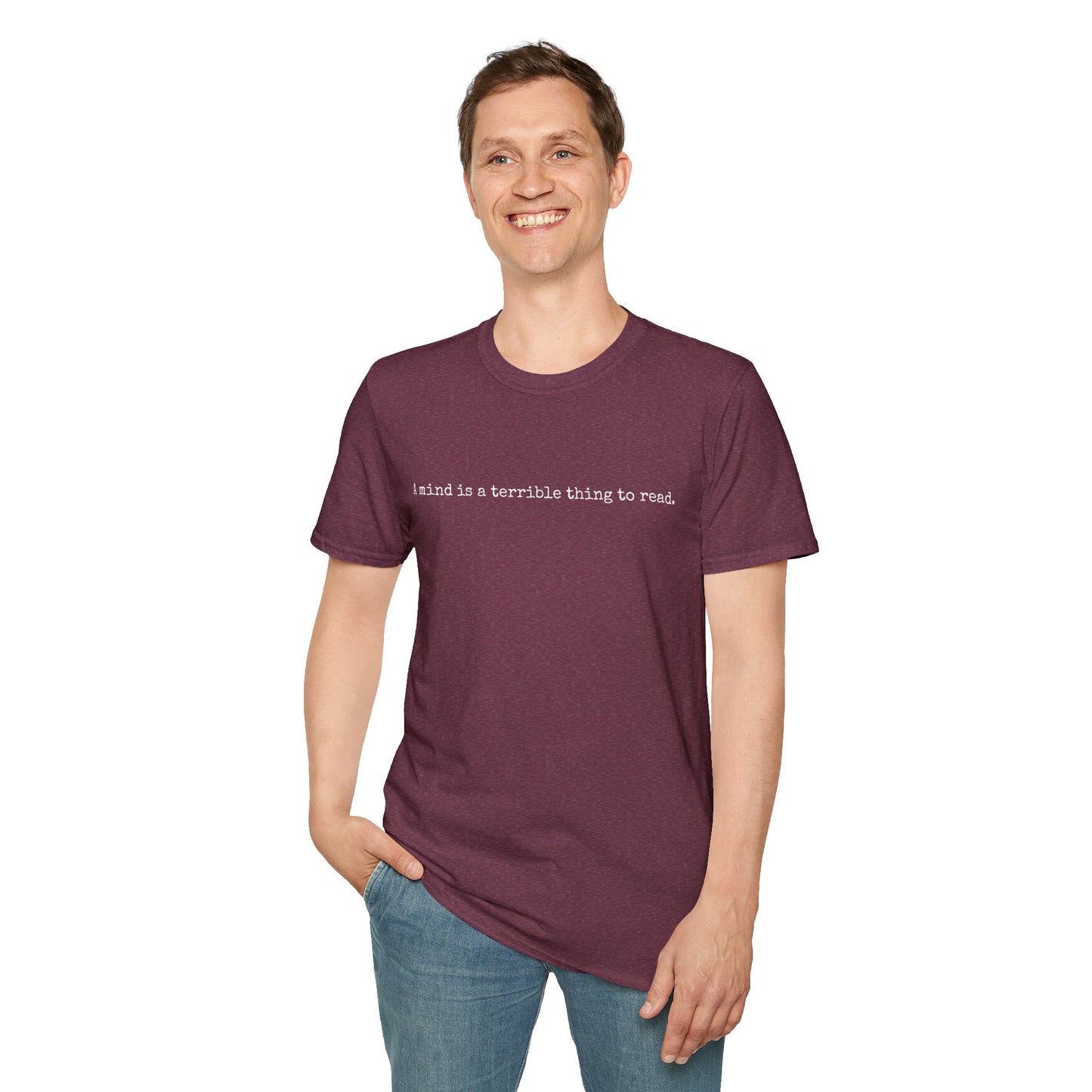 A Mind is a Terrible Thing to Read Graphic Tee | Unisex Softstyle T-Shirt