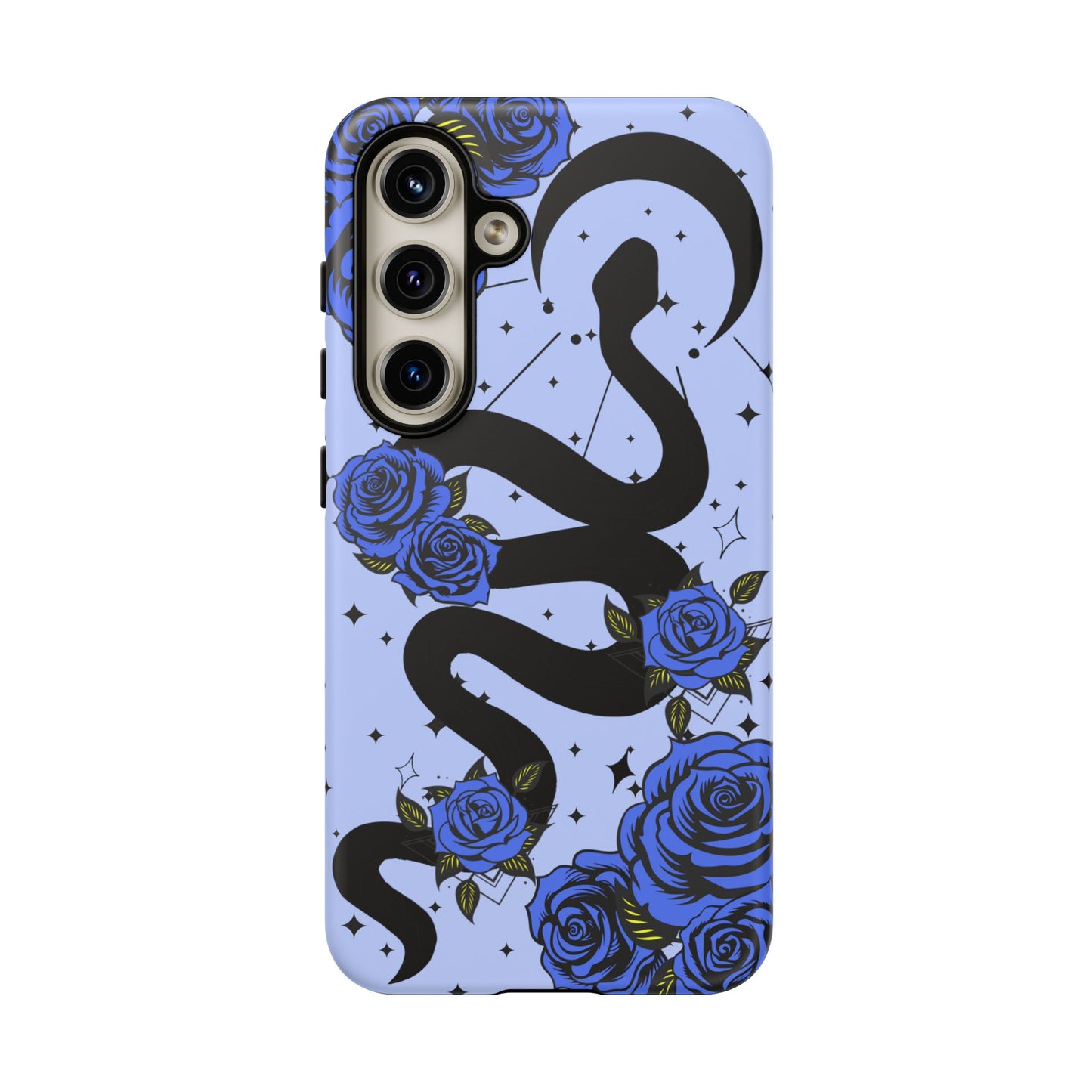 Blue Rose Crescent Moon Snake Samsung Galaxy Case for Android Devices