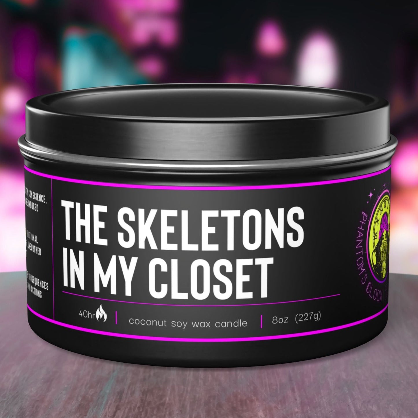The Skeletons In My Closet | Aromatherapy Tin Candles