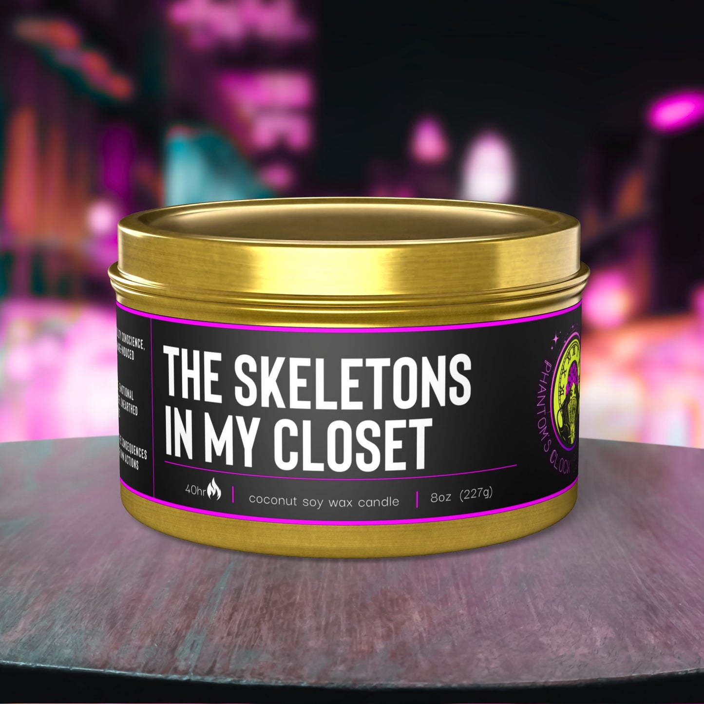 The Skeletons In My Closet | Aromatherapy Tin Candles