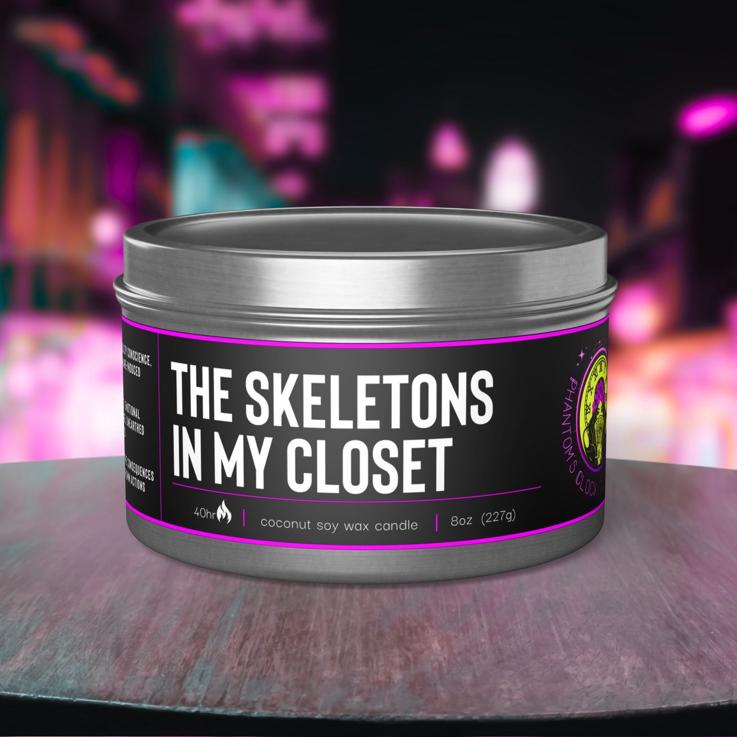 The Skeletons In My Closet | Aromatherapy Tin Candles