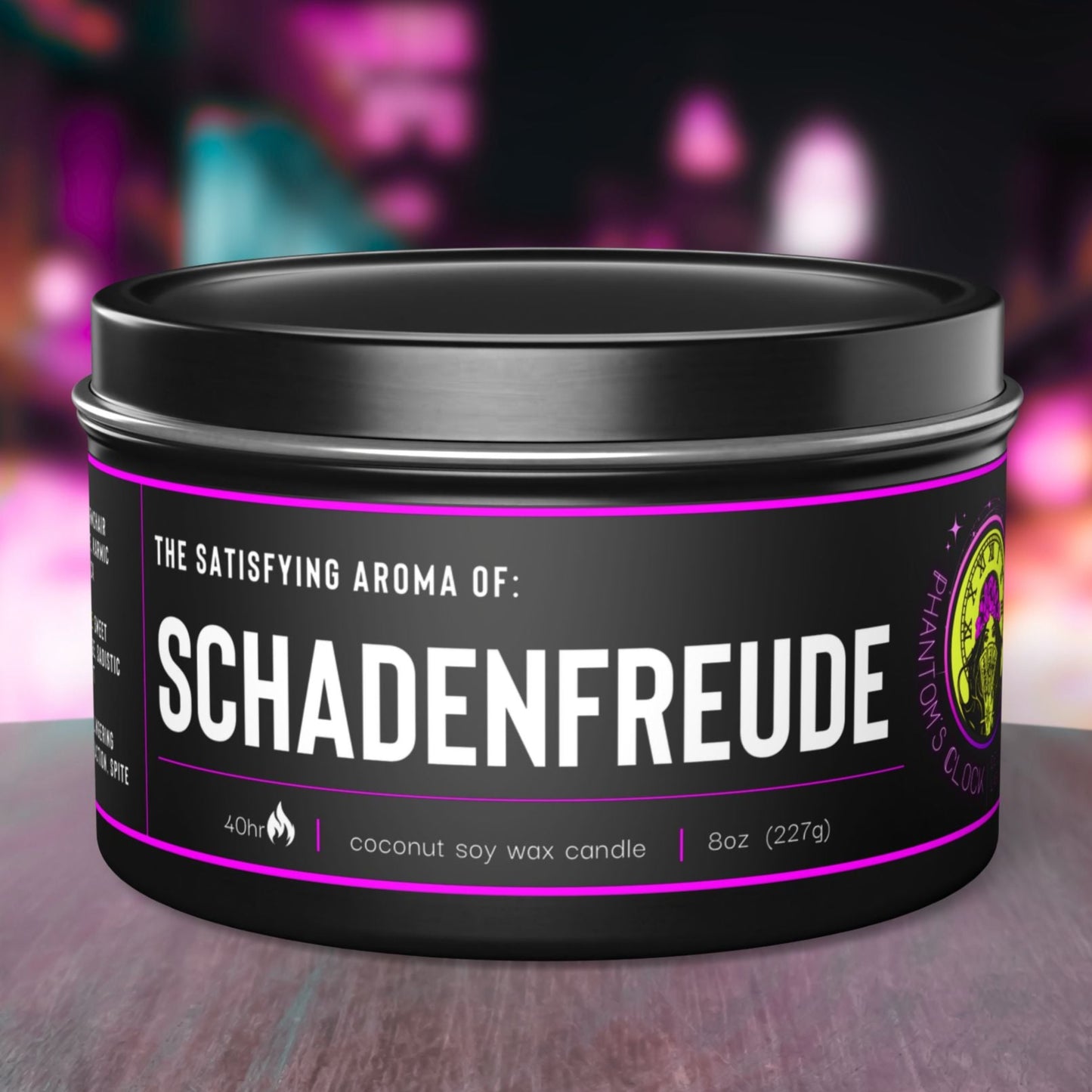 Schadenfreude | Aromatherapy Tin Candles