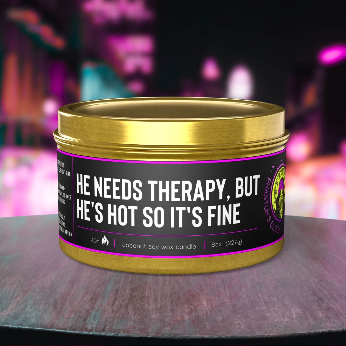 He Needs Therapy But... | Aromatherapy Tin Candles