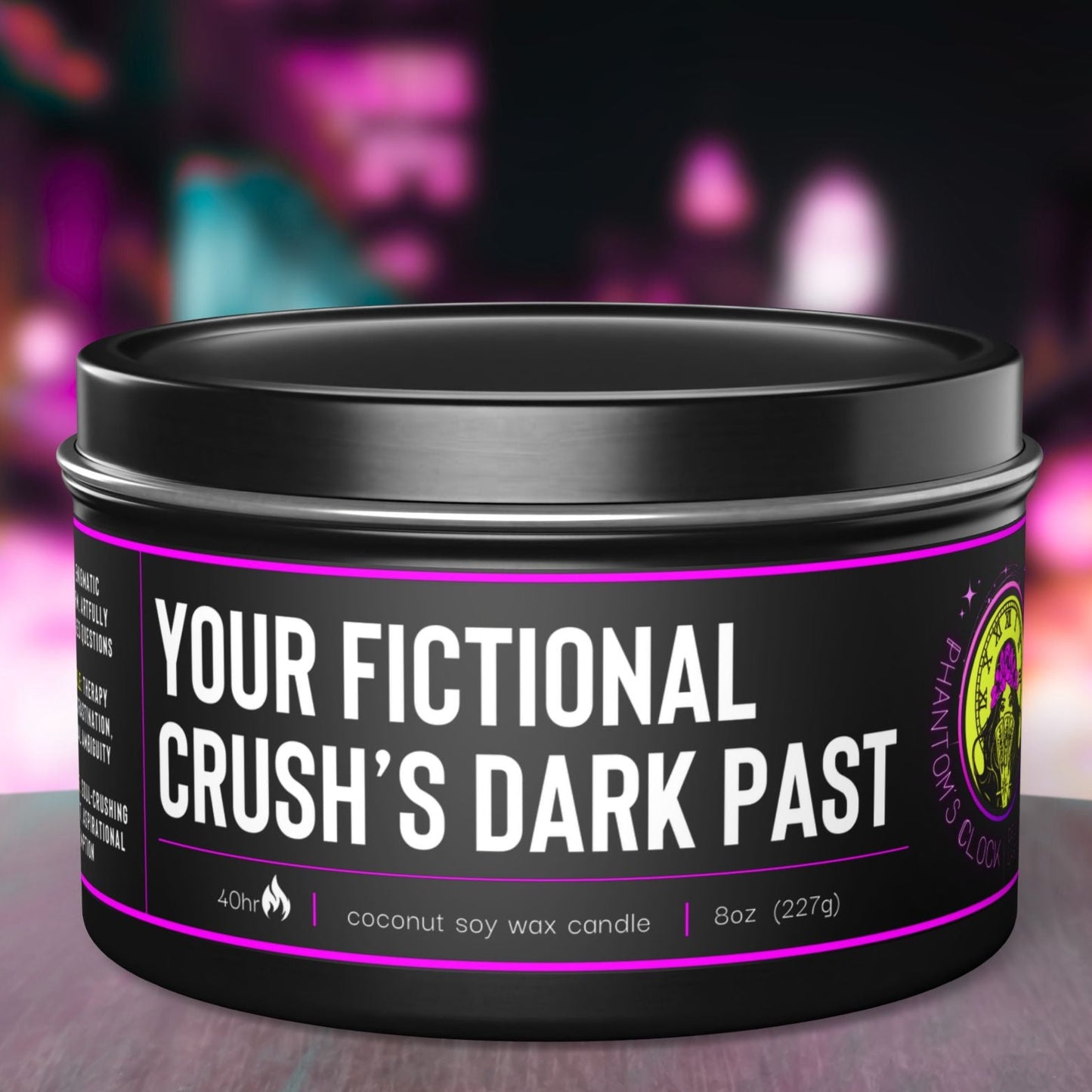 Your Fictional Crush's Dark Past | Aromatherapy Tin Candles
