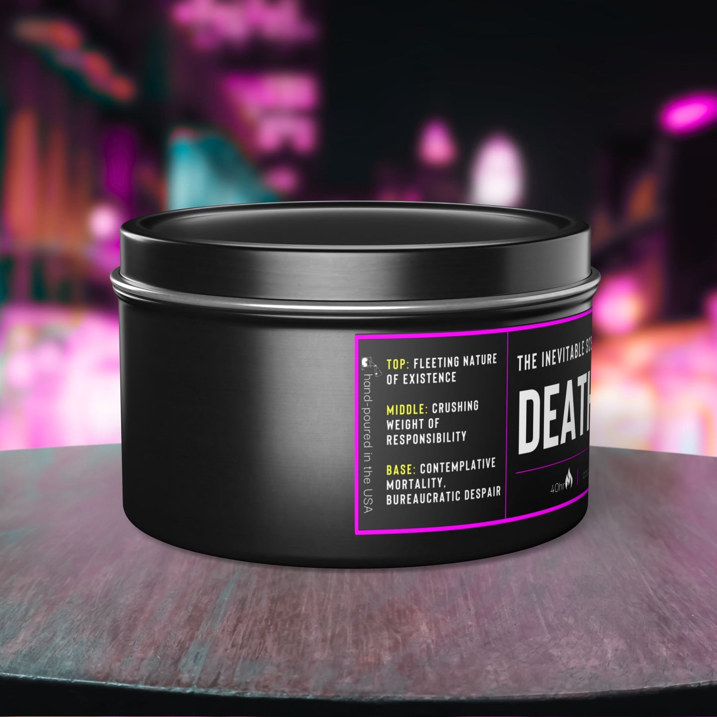 Death and Taxes | Aromatherapy Tin Candles