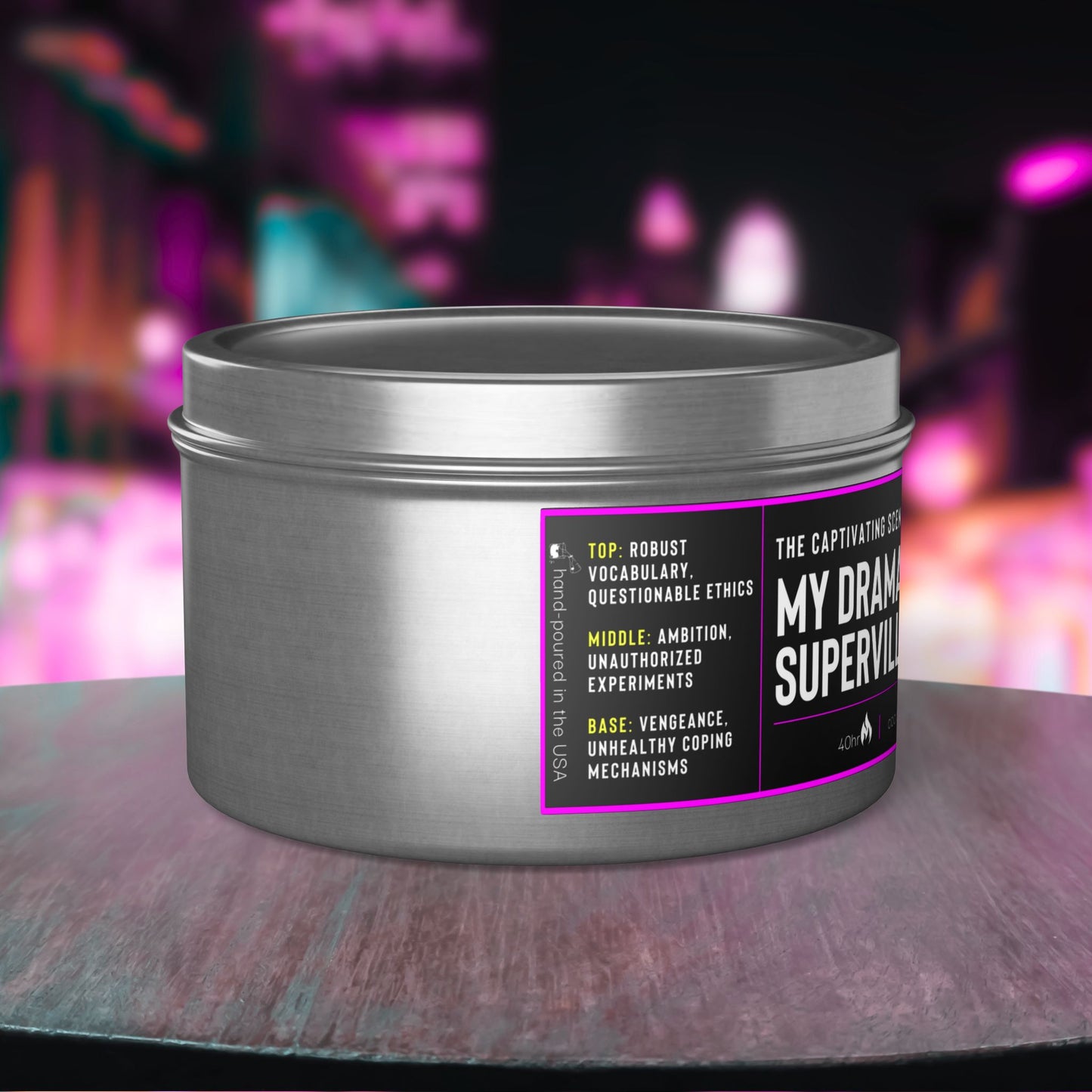 Your Fictional Crush's Dark Past | Aromatherapy Tin Candles