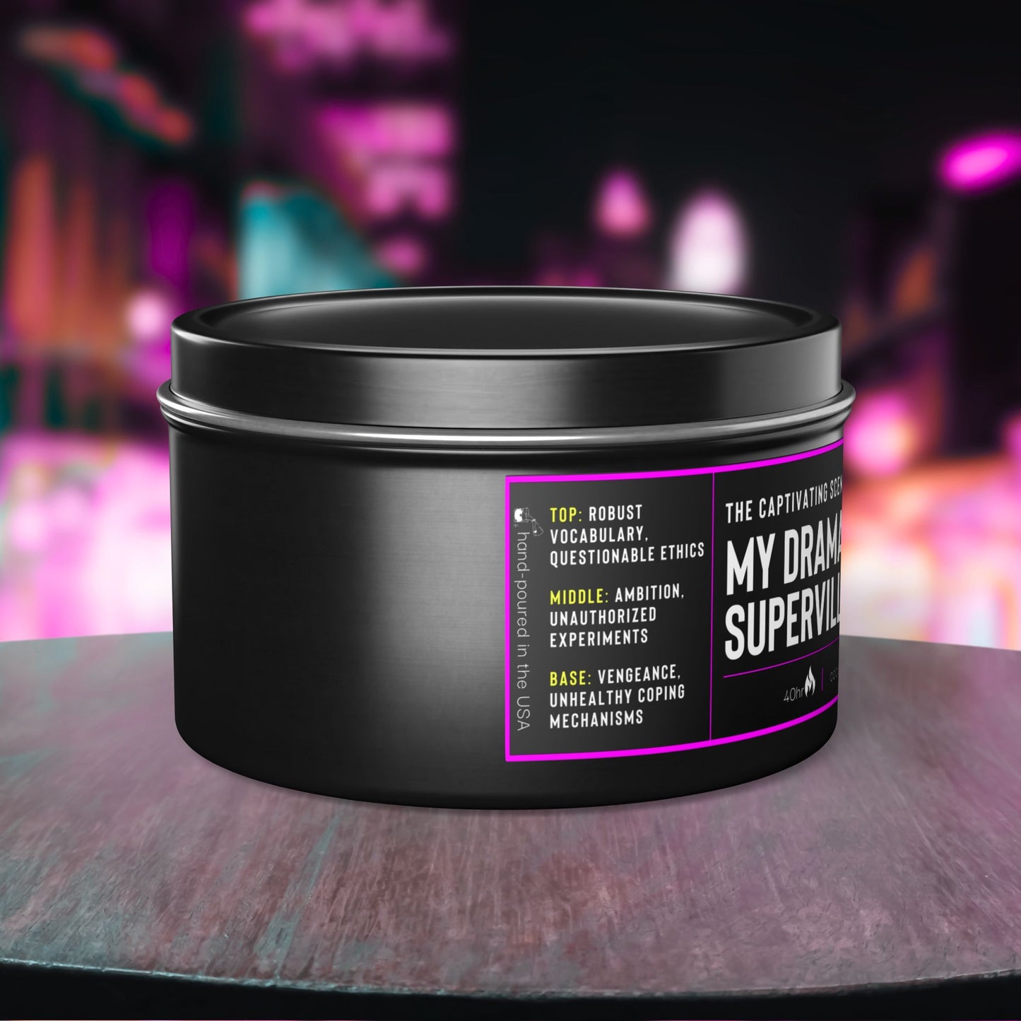 Your Fictional Crush's Dark Past | Aromatherapy Tin Candles