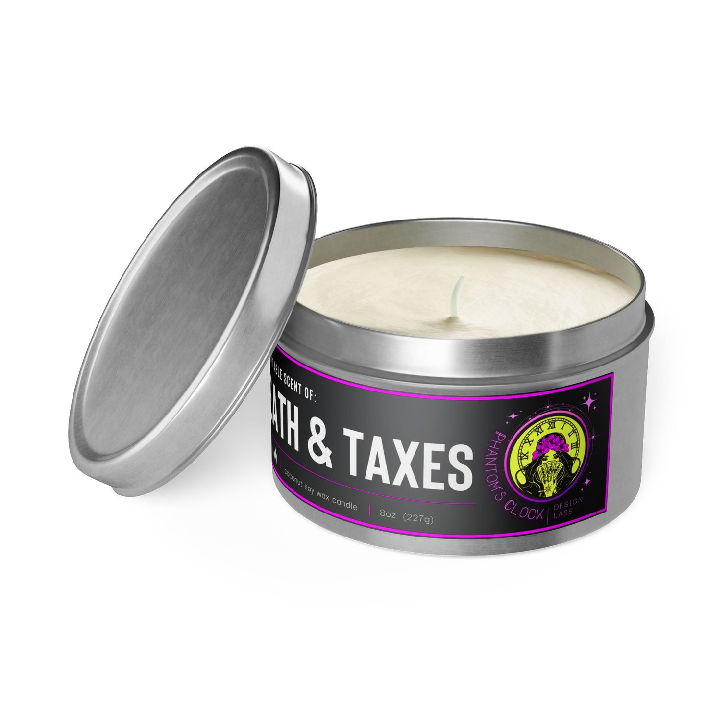 Death and Taxes | Aromatherapy Tin Candles