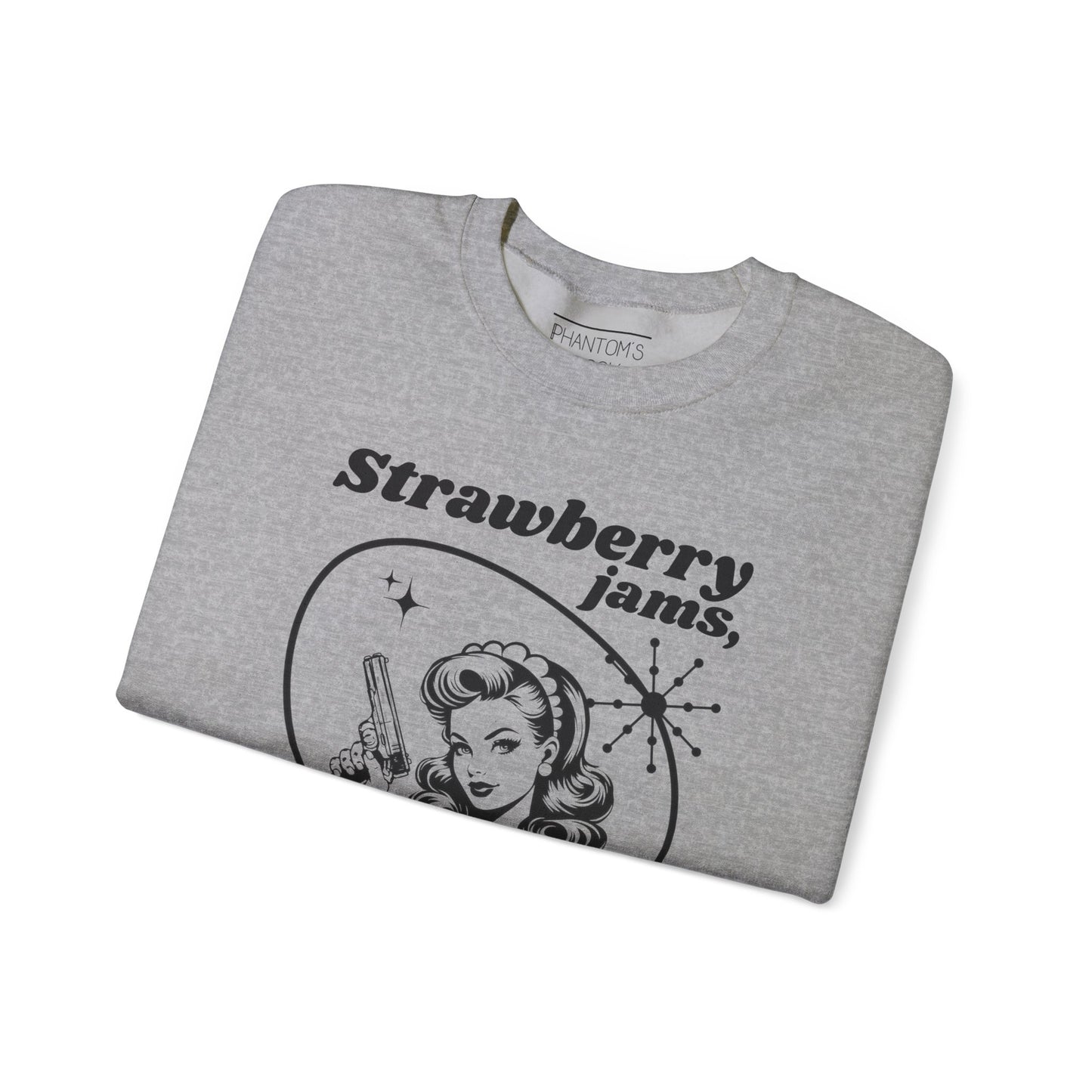 Vintage Pinup Strawberry Jam | Unisex Heavy Blend Crewneck Sweatshirt