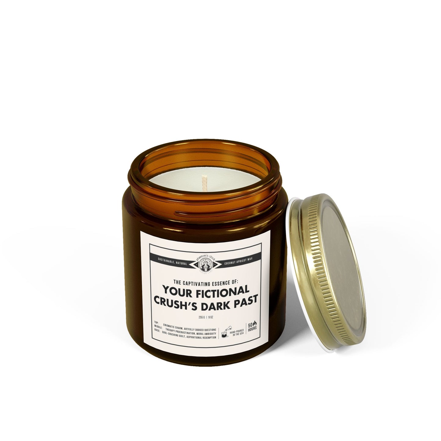 Your Fictional Crush's Dark Past |  | Scented Coconut Apricot Wax Candle 9oz