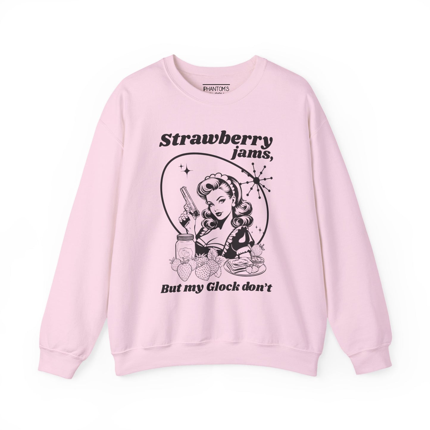 Vintage Pinup Strawberry Jam | Unisex Heavy Blend Crewneck Sweatshirt